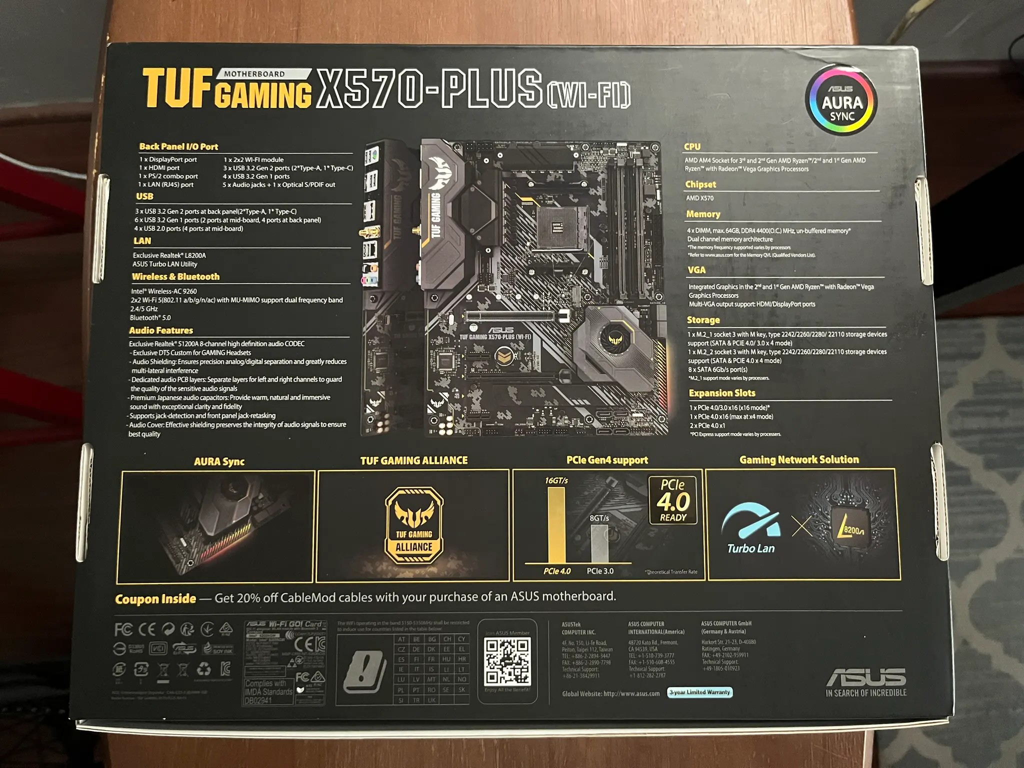 Ryzen 9 5900X CPU + ASUS TUF Gaming X570-Plus WiFi Motherboard + 64GB Corsair Vengeance DDR4 Bundle
