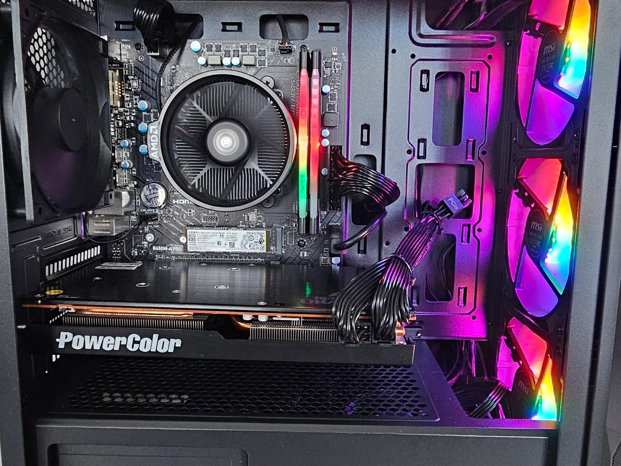 Radeon RX 5700 XT Custom Gaming PC - Ryzen 5 5600G, 16GB RAM, 512GB NVMe