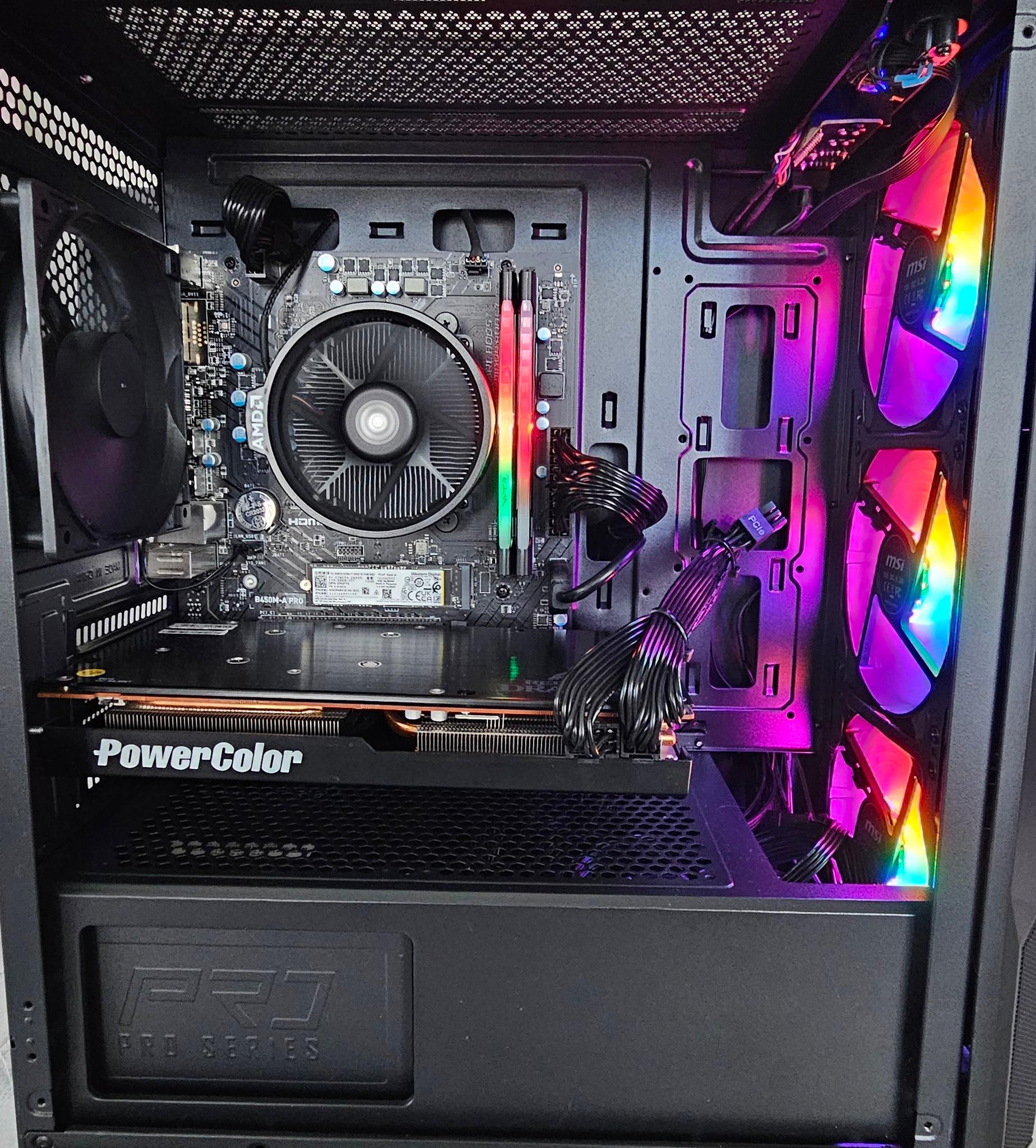 Radeon RX 5700 XT Custom Gaming PC - Ryzen 5 5600G, 16GB RAM, 512GB NVMe