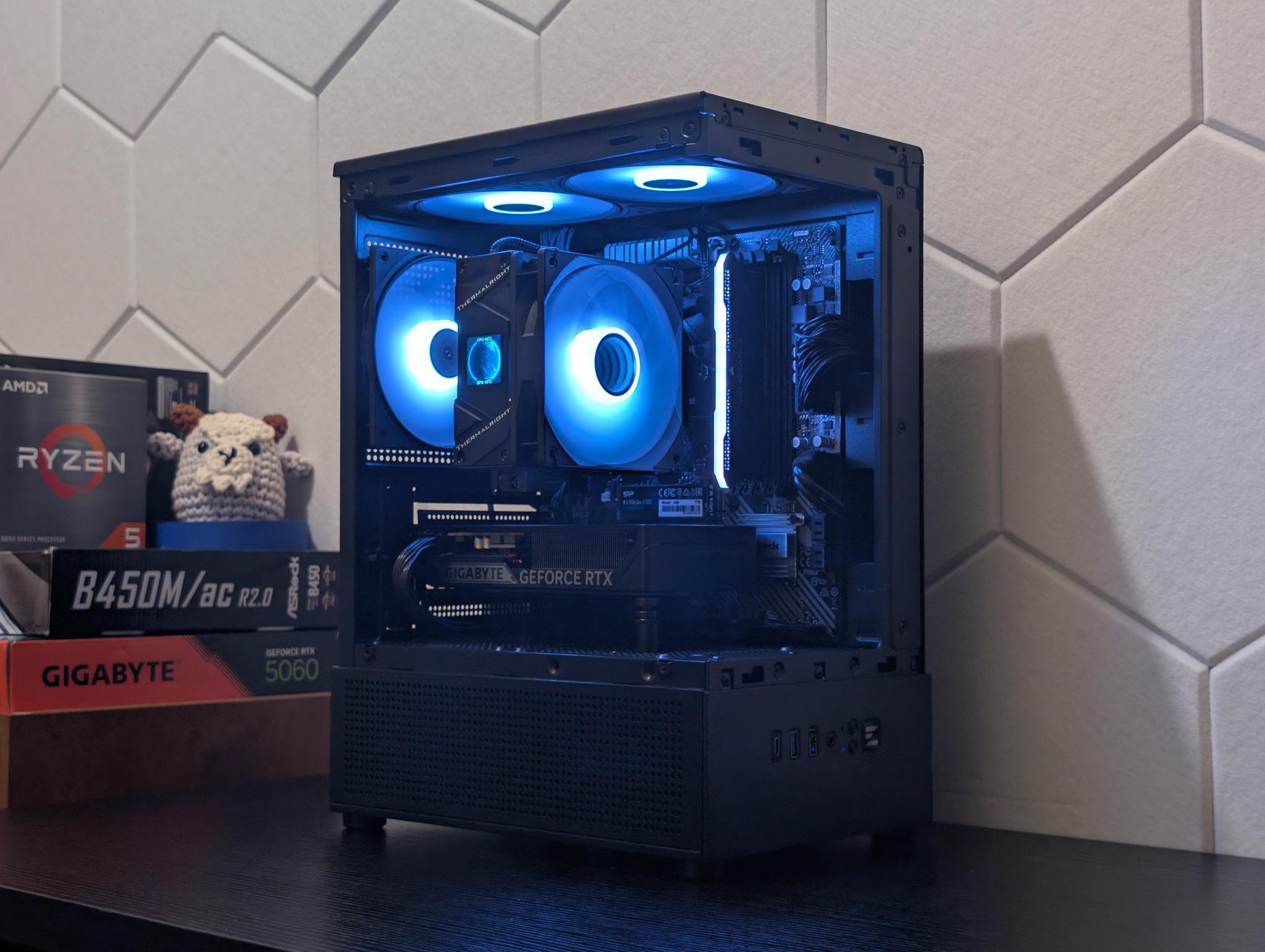 🐈‍⬛🔥1440p Gaming Beast | RTX 5060 | Ryzen 5500 | 1TB SSD | 16GB RAM | WiFi & Bluetooth🔥🐈‍⬛