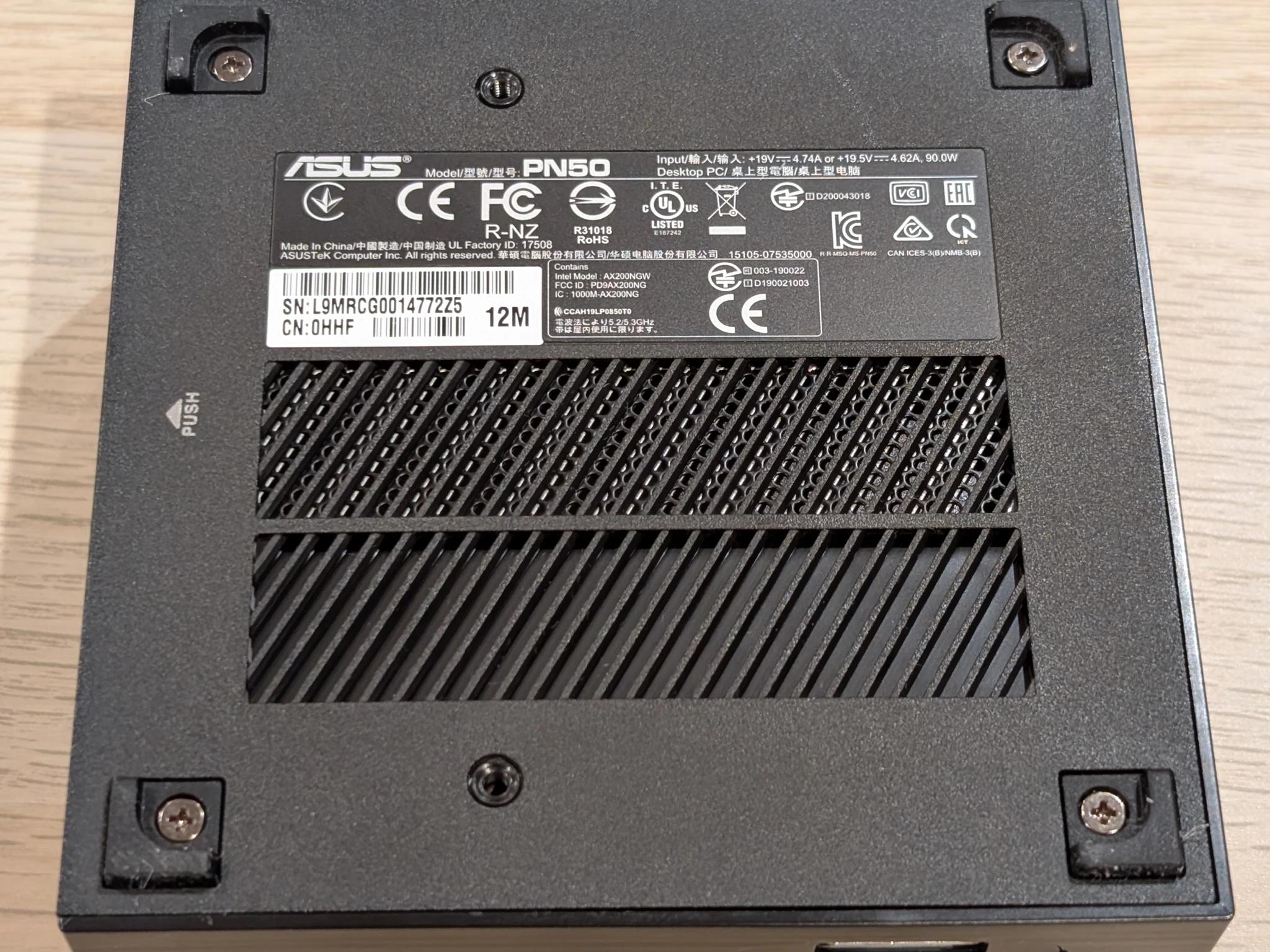 Asus PN50 Mini PC, 8 cores, 32GB RAM