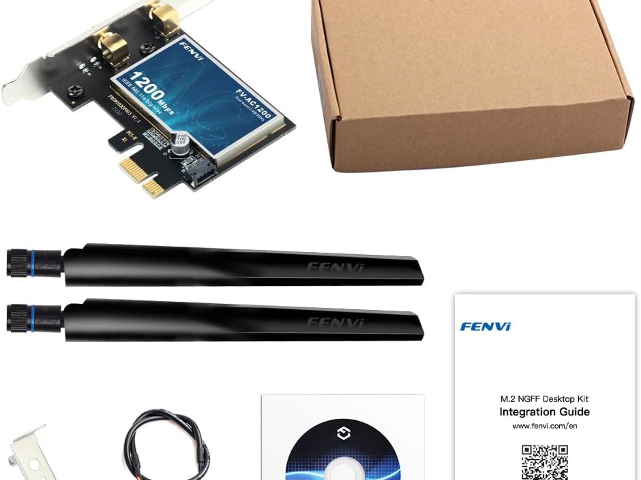 fenvi PCIe Network Card WiFI + Bluetooth 4.0 / Dual Antenna