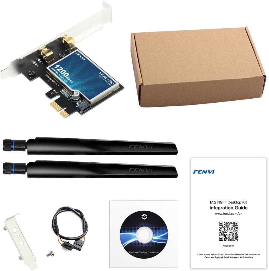 fenvi PCIe Network Card WiFI + Bluetooth 4.0 / Dual Antenna
