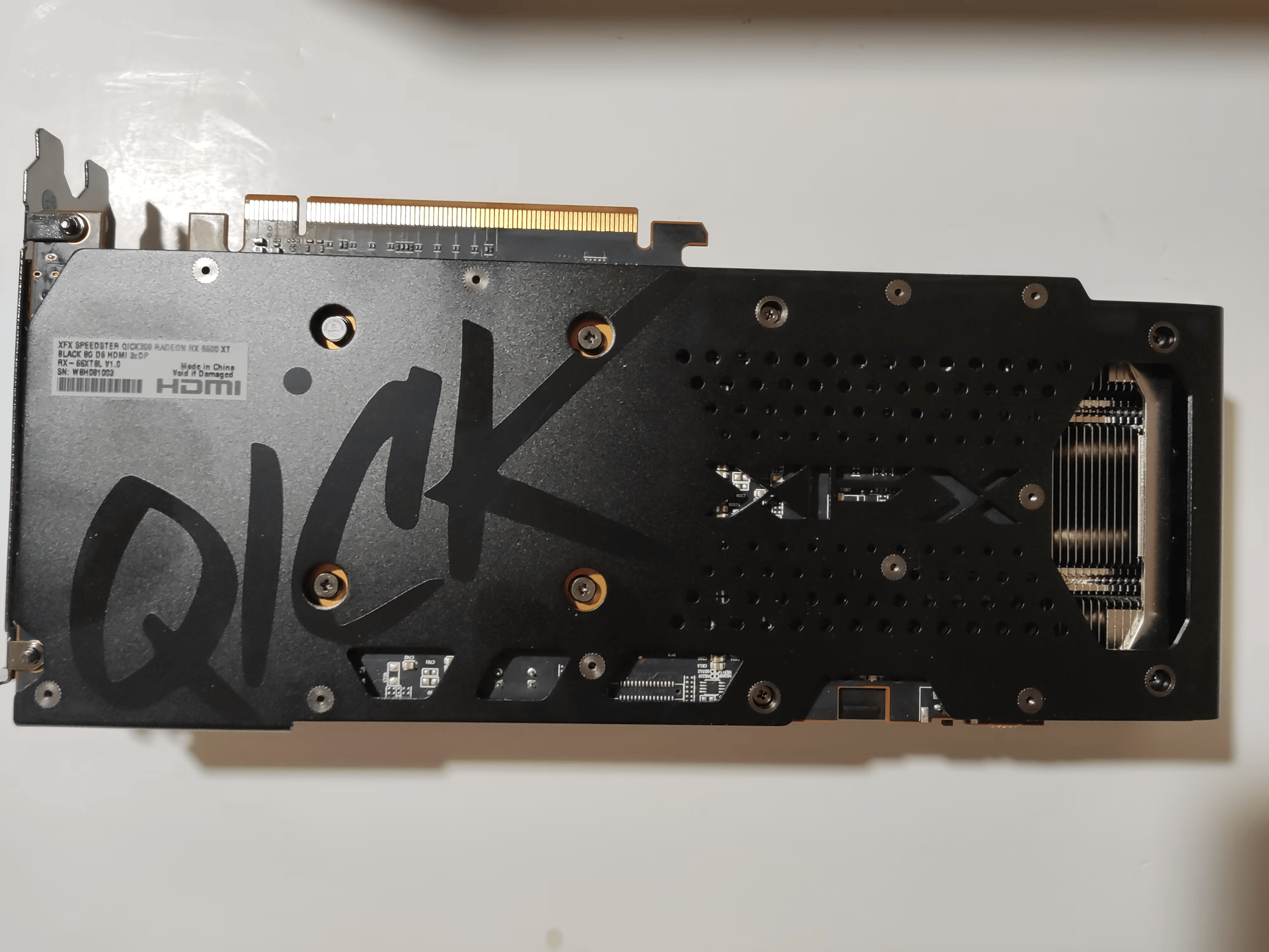 XFX QICK308 6600XT PCIE 4.0 Triple Fan GPU