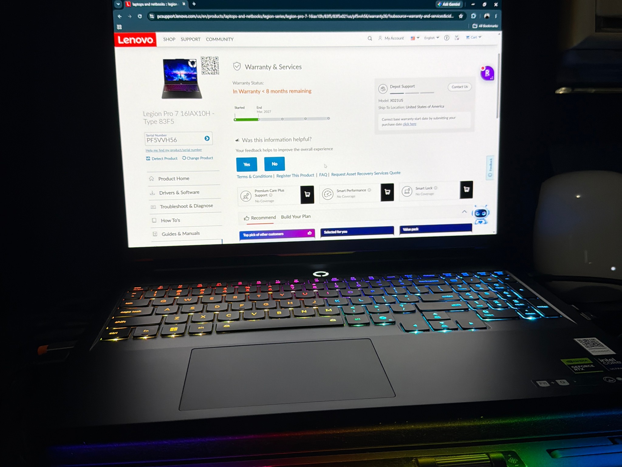 Lenovo 16" Legion Pro 7i 5080 GPU Laptop