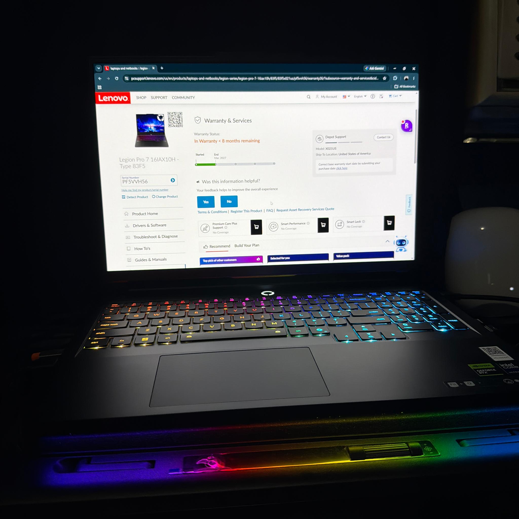 Lenovo 16" Legion Pro 7i 5080 GPU Laptop