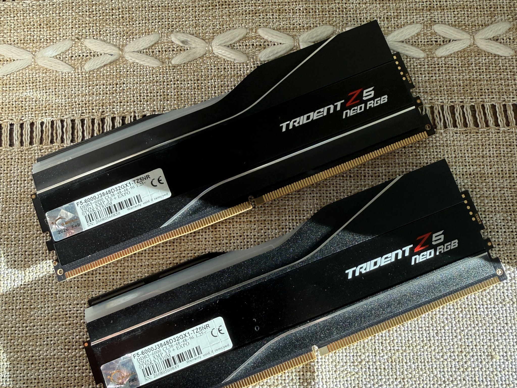 G.SKILL Trident Z5 Neo RGB Series DDR5 RAM (AMD EXPO) 64GB (2x32GB) Up to 6000MT/s CL38-48-48-96 1.2