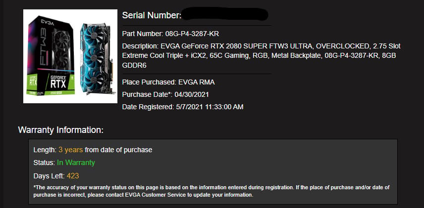 EVGA RTX 2080 Super FTW3 Ultra GPU