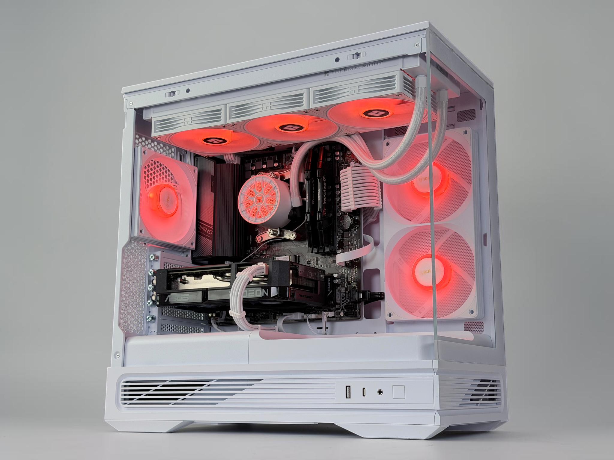 💧🧬Liquid Cooled Gaming PC🚀 AMD RX 9600 XT 16GB🚀AMD Ryzen 7 5800X🚀 16GB DDR4🚀 1TB SSD