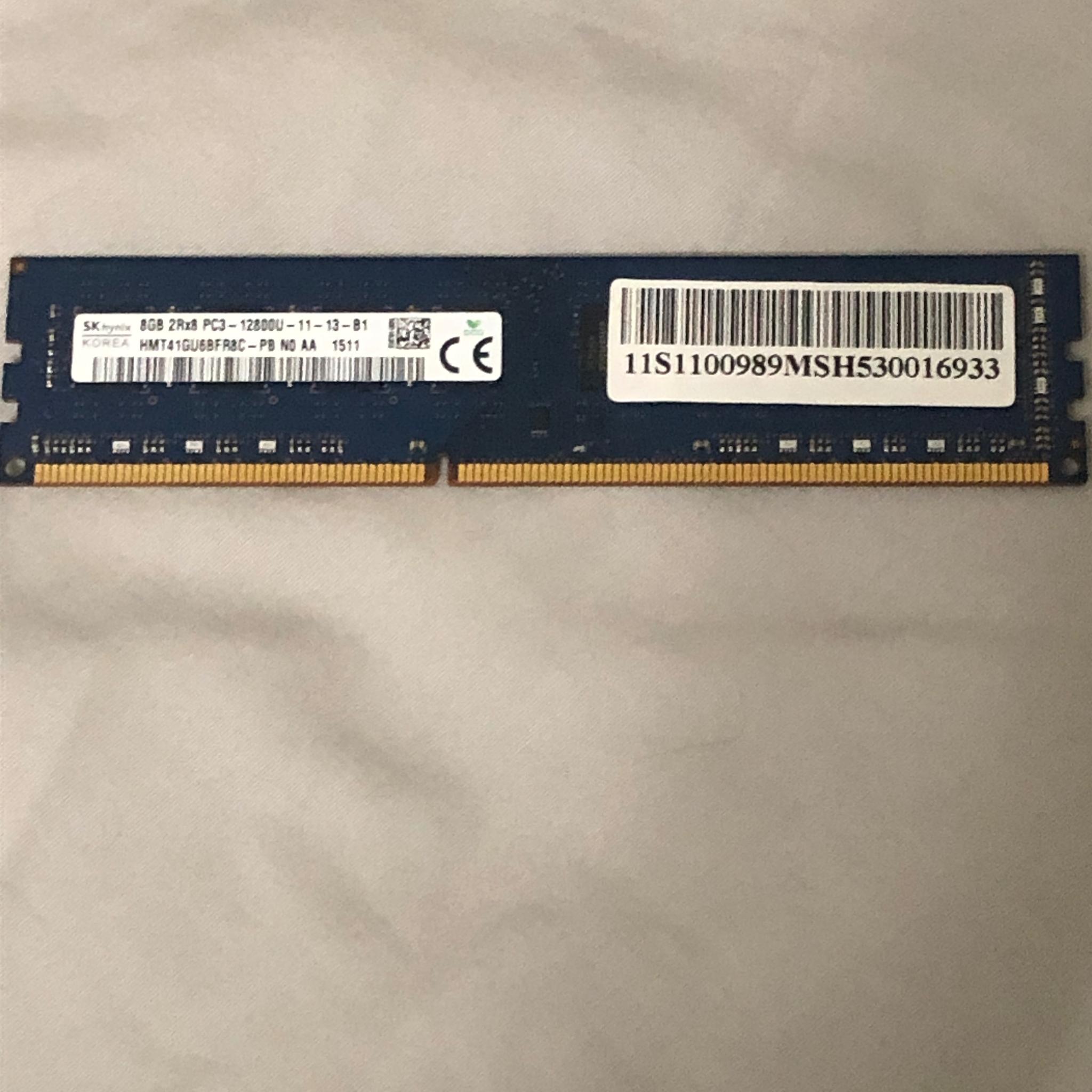 8GB (1x8) DDR3 1600 MHz