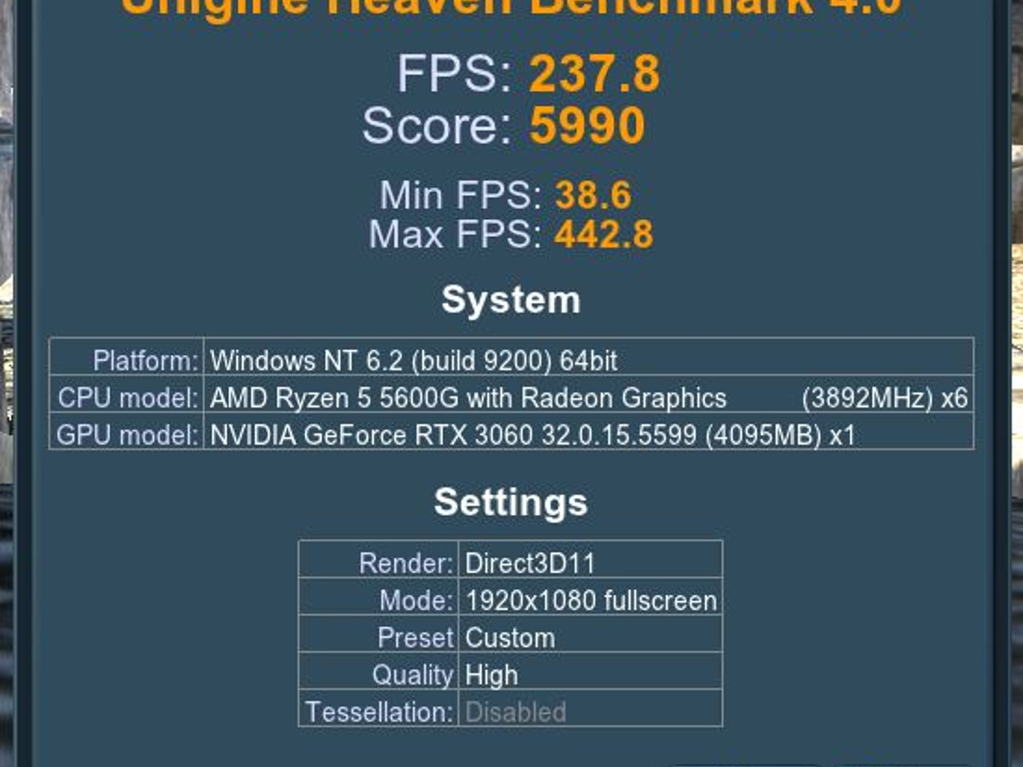 (#01) Ryzen 5 5600g/RTX 3060 12GB