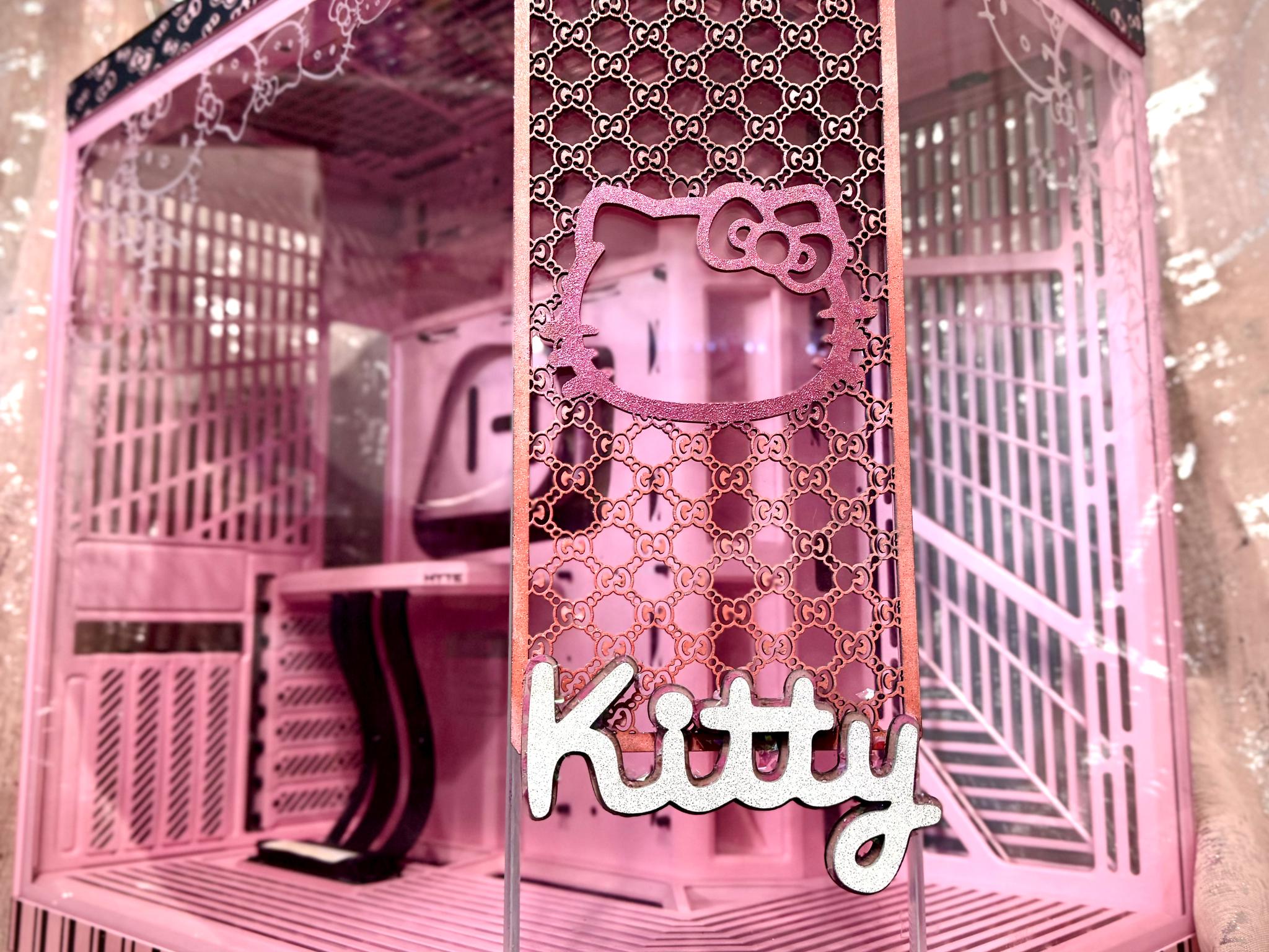 Spectral Kitty Custom PC Case - Hyte Y70 Strawberry
