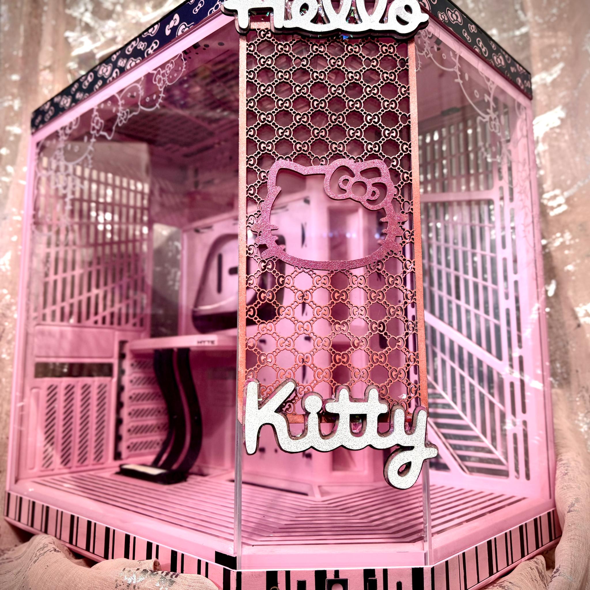 Spectral Kitty Custom PC Case - Hyte Y70 Strawberry