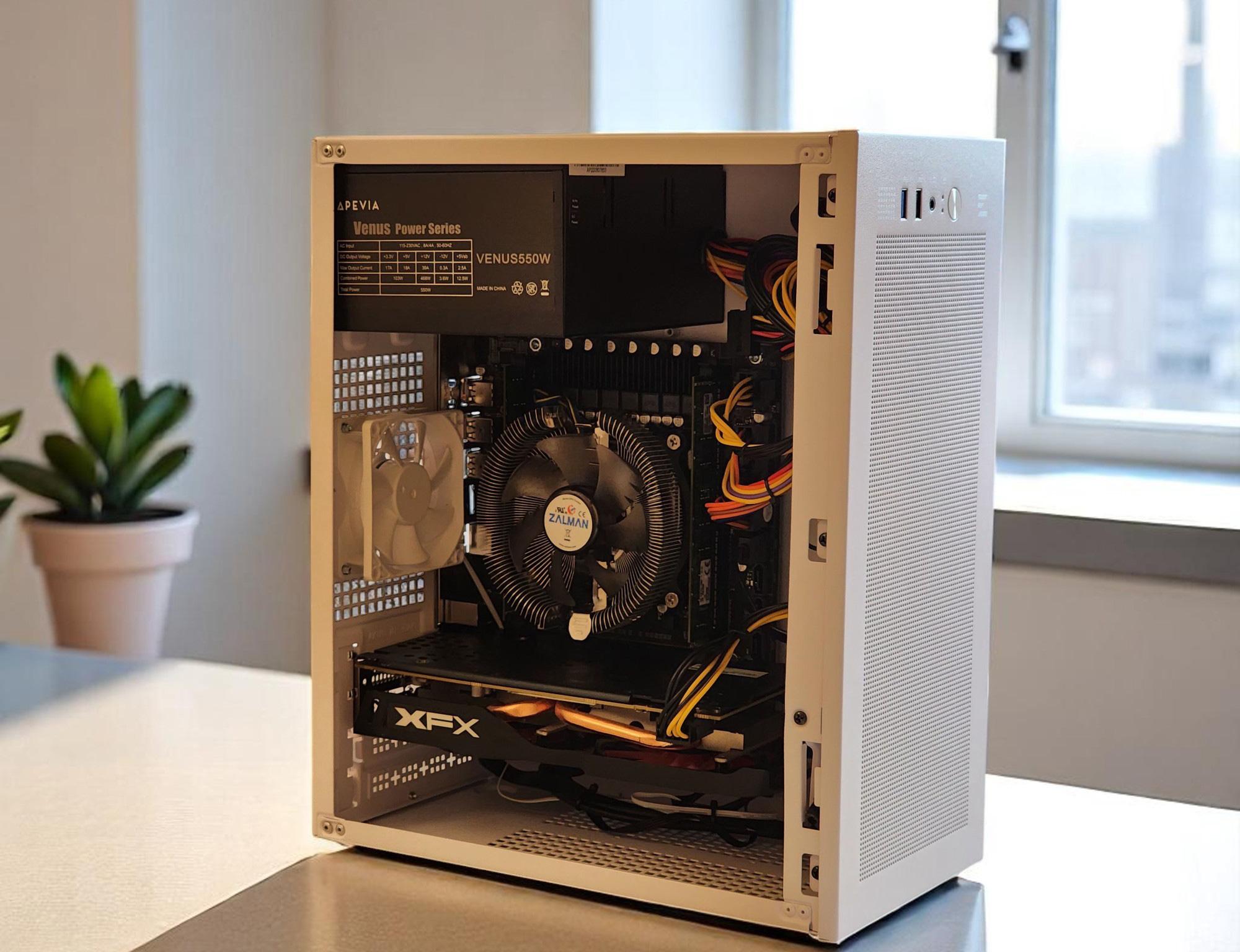 ⚡ RX 570, INTEL 8-CORE, 16GB RAM, 256GB M.2 + 320GB HDD, WIFI, WIN10 | Great Value Budget Gaming PC!