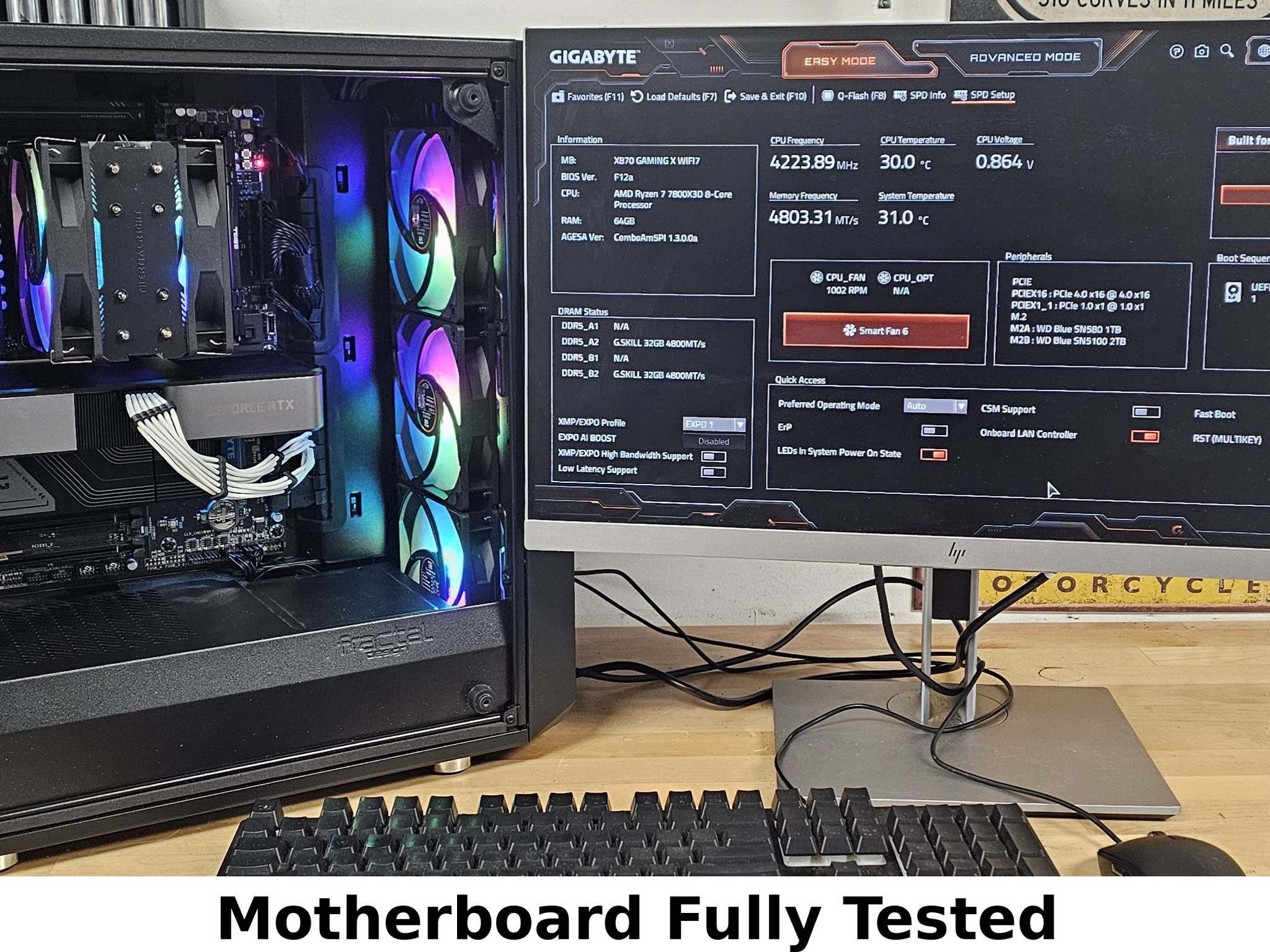 Gigabyte X870 GAMING X WIFI AMD AM5 DDR5 ATX Motherboard