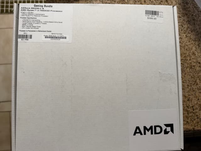 AMD Ryzen 5 7500X3D + AsRock B850M-C CPU/Motherboard Bundle