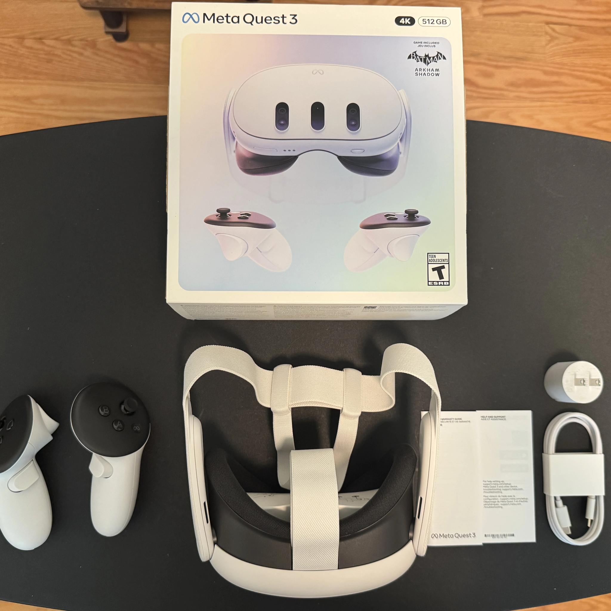 Meta Quest 3 512GB + KIWI K4 Head Strap + Syntech Hard Carrying Case (Bundle)