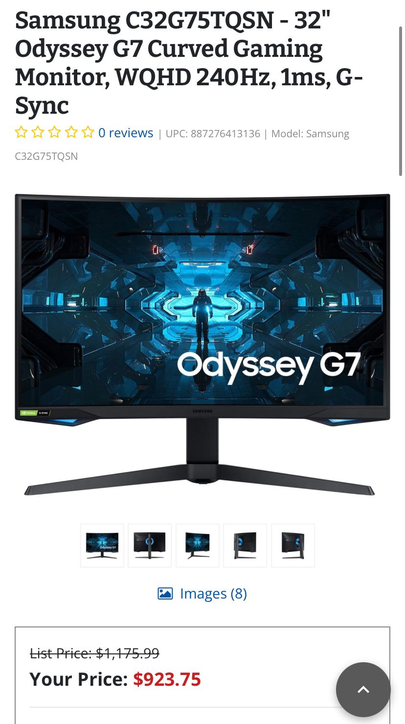 Brand New Sealed G7 Odyssey Gaming Monitor - QLED 240 HZ