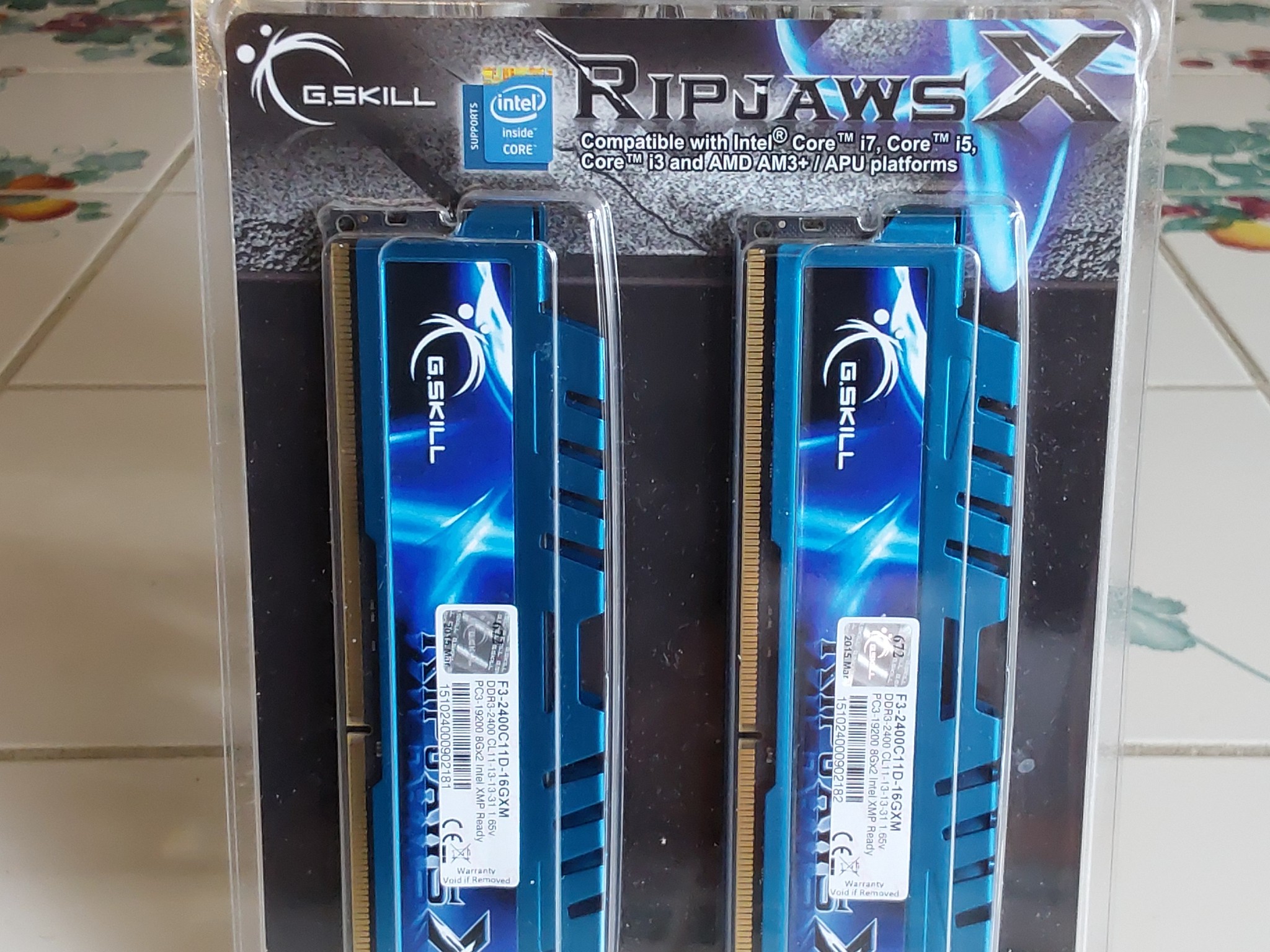 NEW G.SKILL Ripjaws X Series 16GB (2 x 8GB) 240-Pin DDR3 2400 (PC3 19200) Desktop Memory