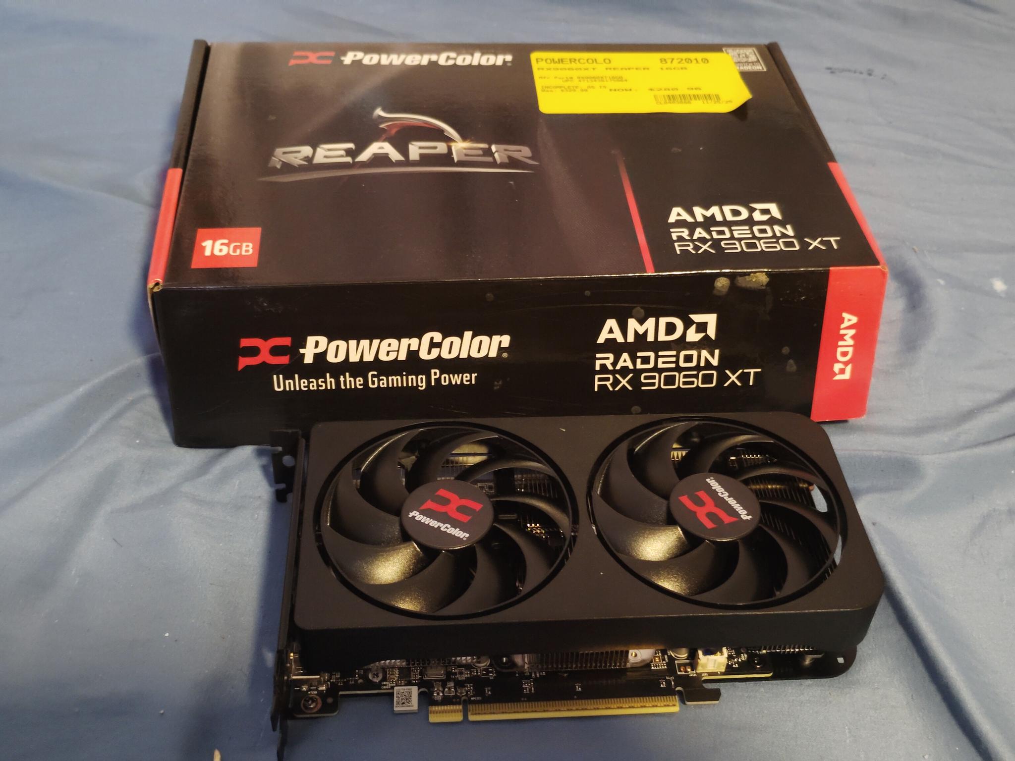 PowerColor Reaper RX 9060 XT 16 GB Video Card - Like New /w warranty!