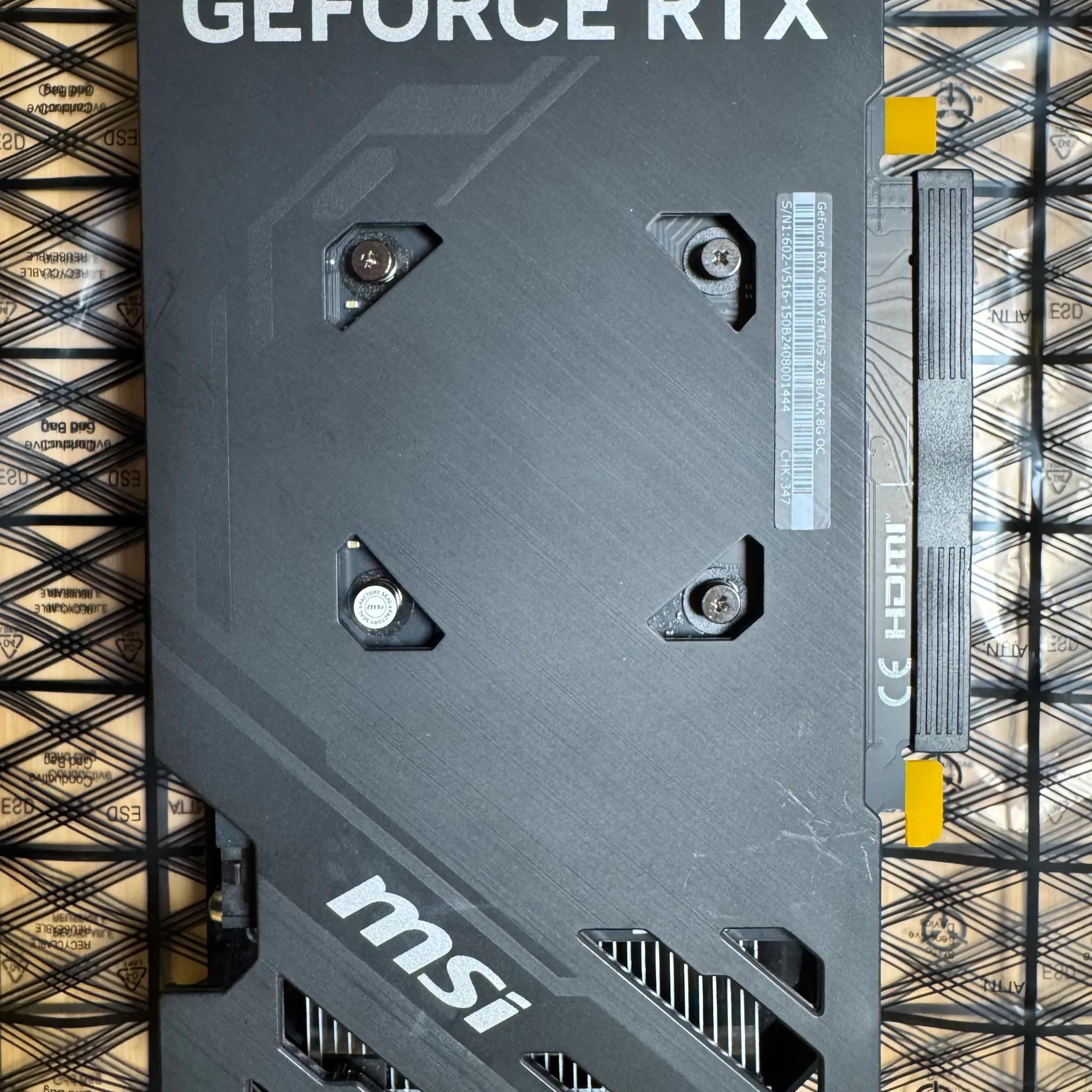 MSI GeForce RTX 4060 VENTUS 2X BLACK 8G GDDR6 OC