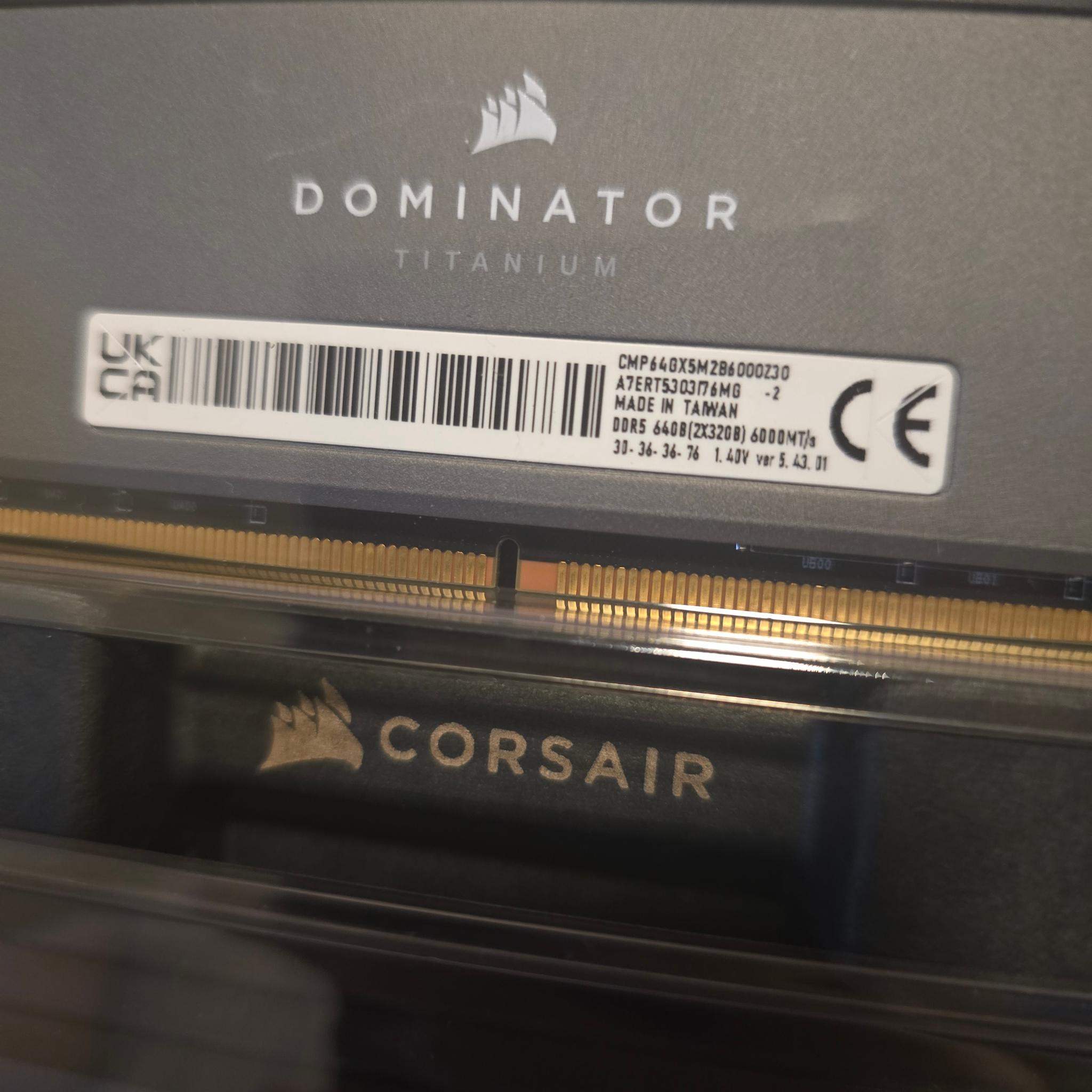 Corsair dominator titanium memory / ram 64gb 6000mhz 30cl