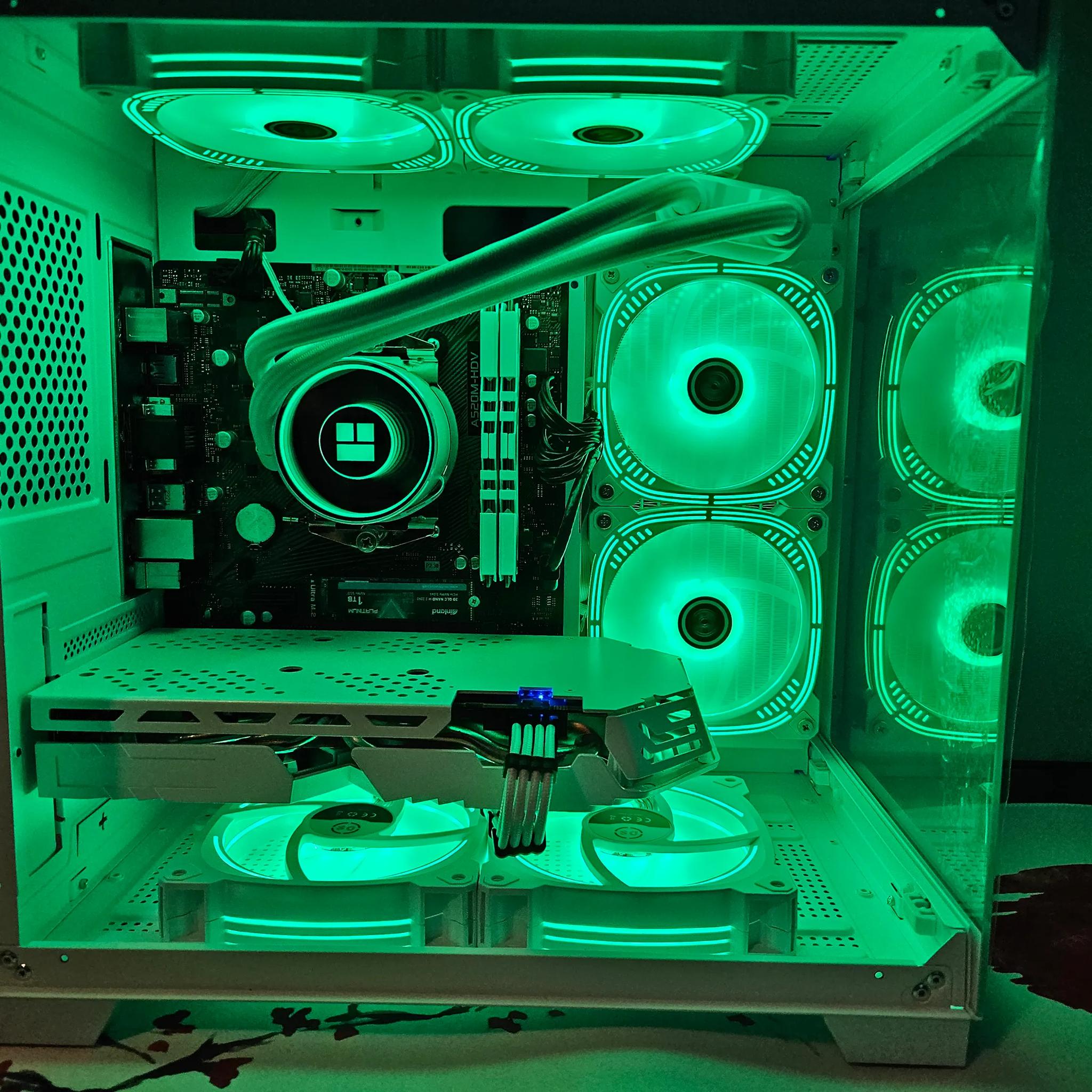 Artic Beast liquid cooled rig Ryzen 5 / 32GB RAM / 1TB SSD / RX6600