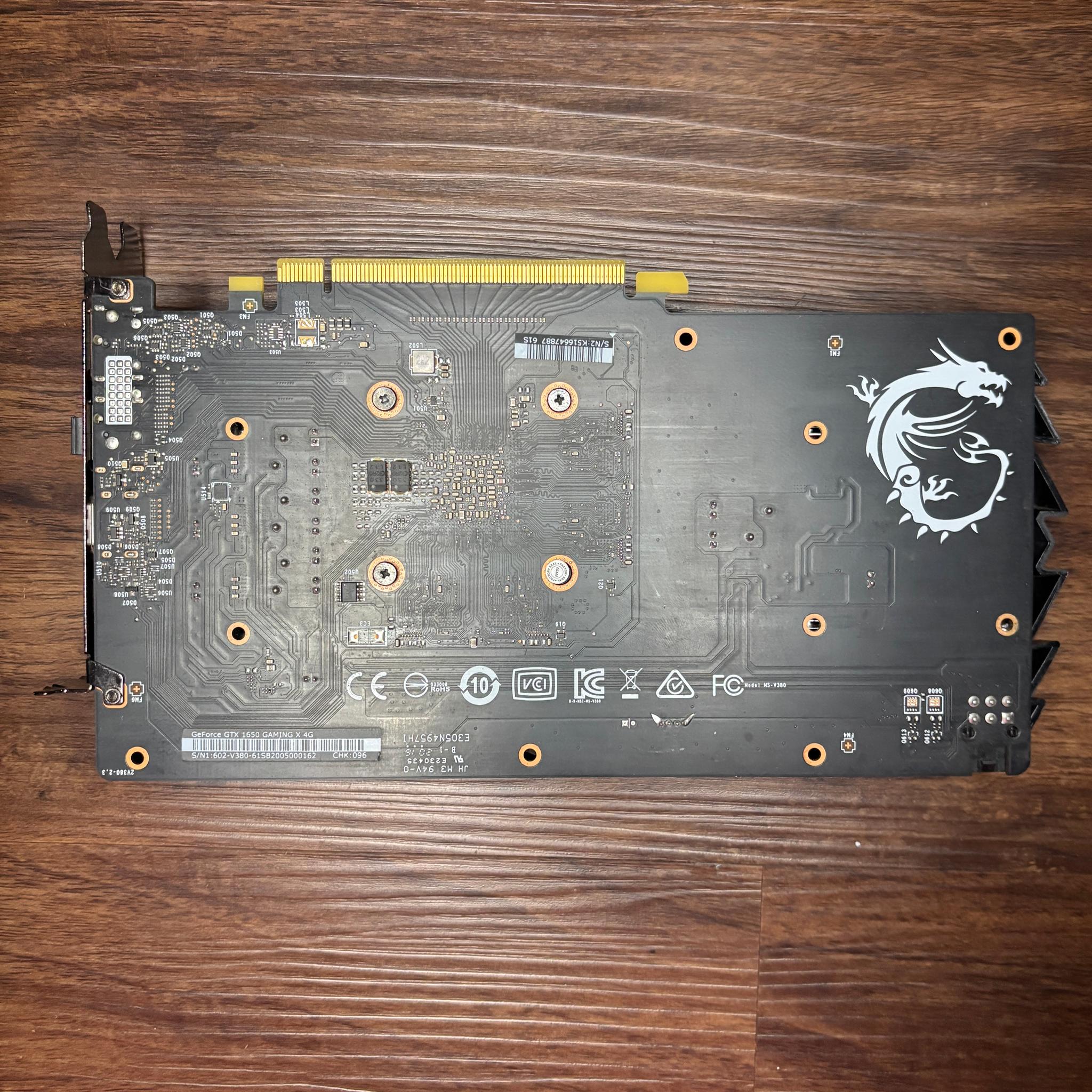 GeForce GTX 1650 Gaming X 4G Graphics Card MSI TWIN FROZR 7 NVIDIA