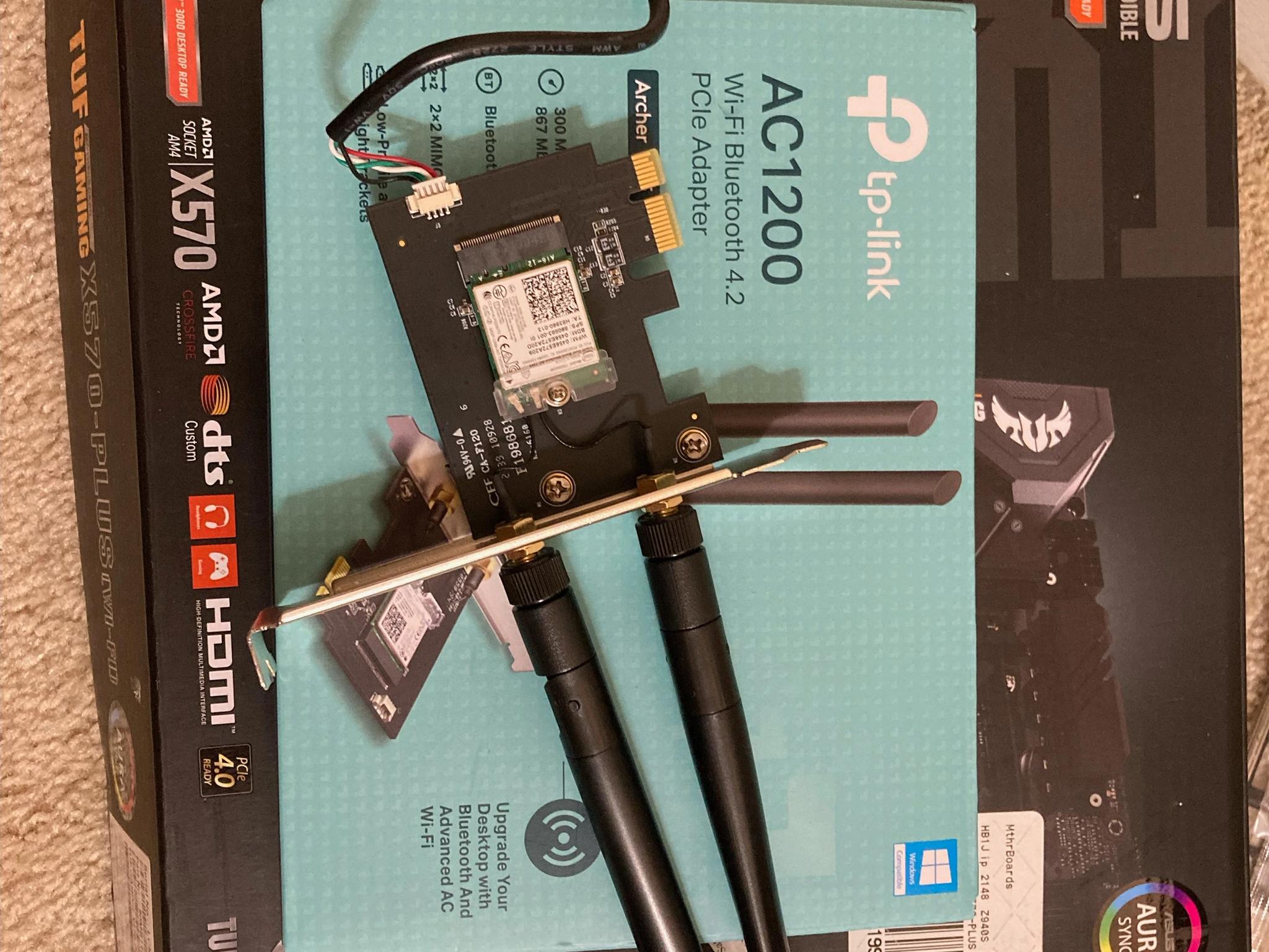 [INCLUDES PCIe WiFi CARD!] Asus TUF Gaming X570-Plus ATX Motherboard, Used, Good Condition