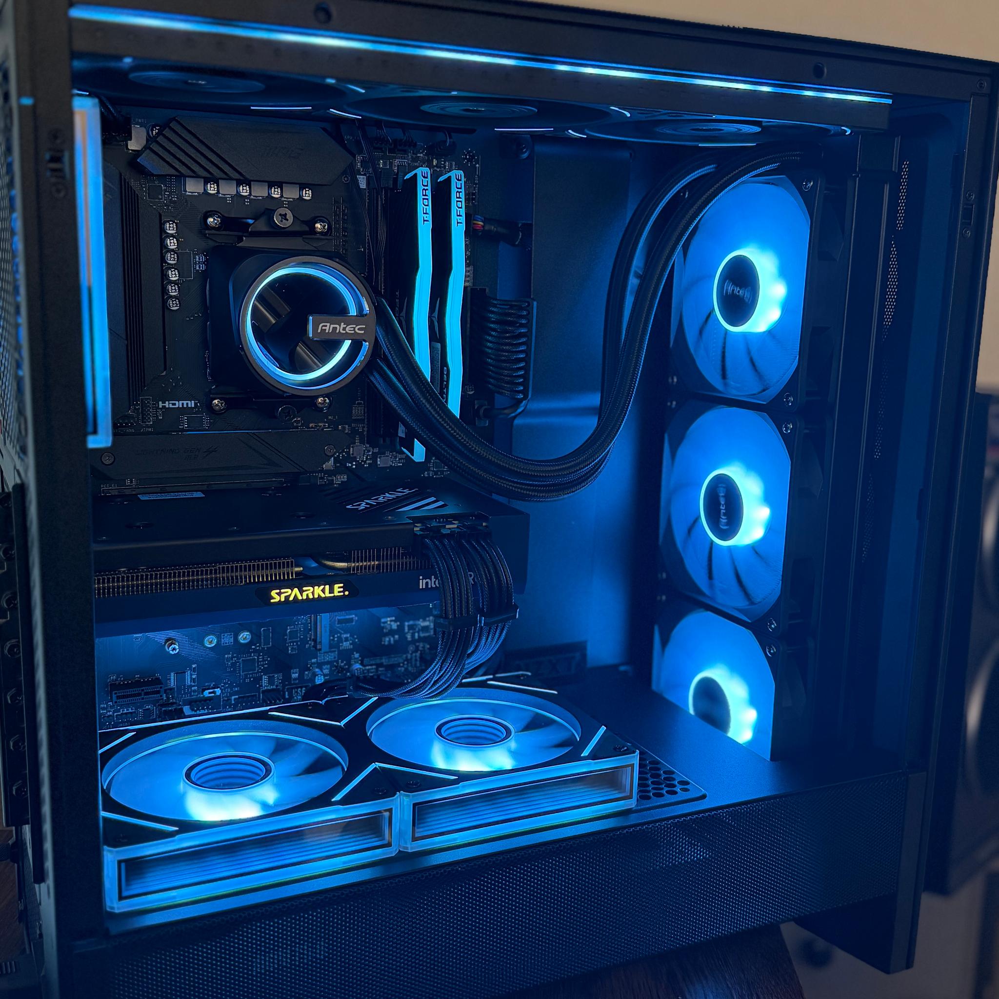 🔥 Gaming PC – Arc A750 SPARKLE ROC OC | Ryzen 5 5500 | WiFi | Windows 11 Pro | NZXT H5 Flow 🔥