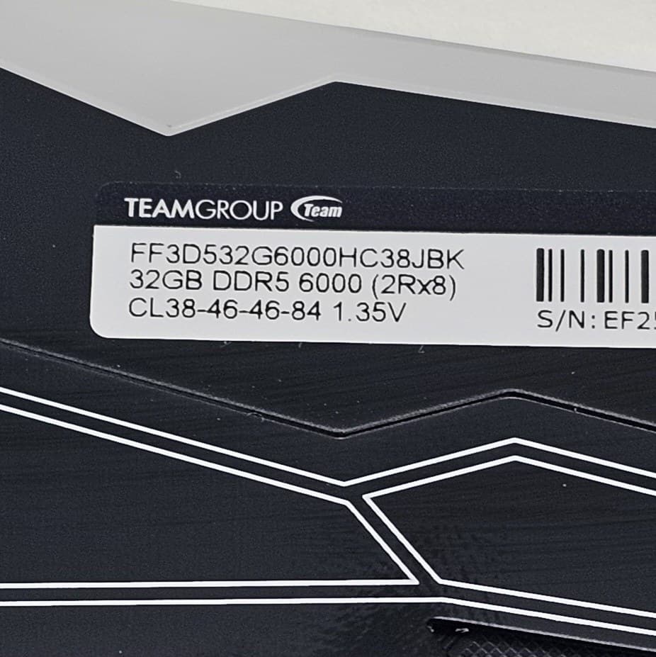 64GB DDR5 (2x32GB) CL38 6000MT/s TEAMGROUP T-FORCE DELTA RGB