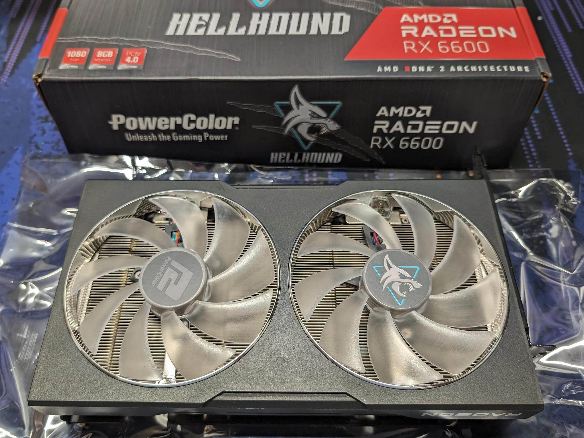 PowerColor Hellhound Radeon RX 6600 8GB GDDR6 Graphics Card - Used, Good Condition
