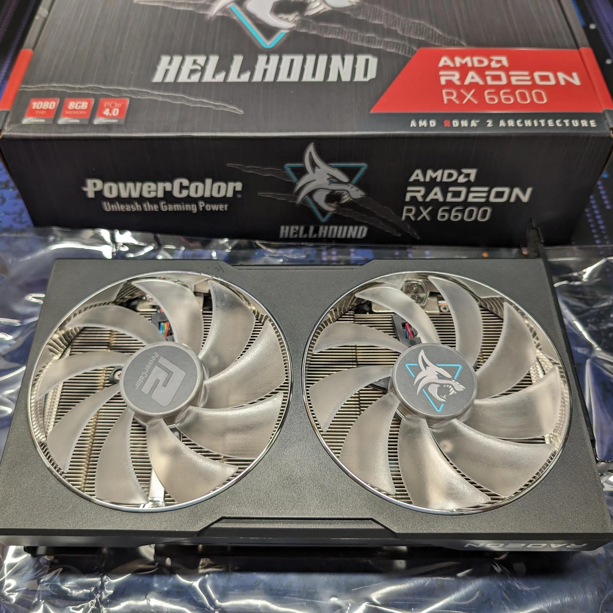 PowerColor Hellhound Radeon RX 6600 8GB GDDR6 Graphics Card - Used, Good Condition