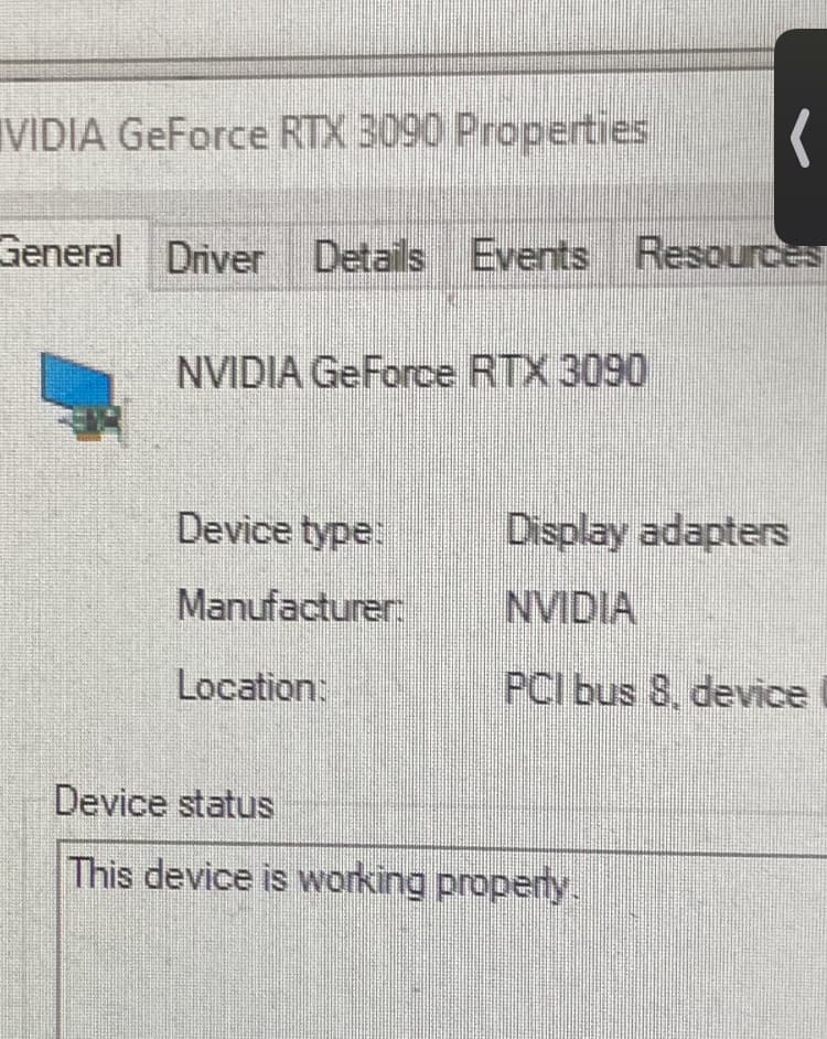DELL RTX 3090 24GB Graphics Card (READ)