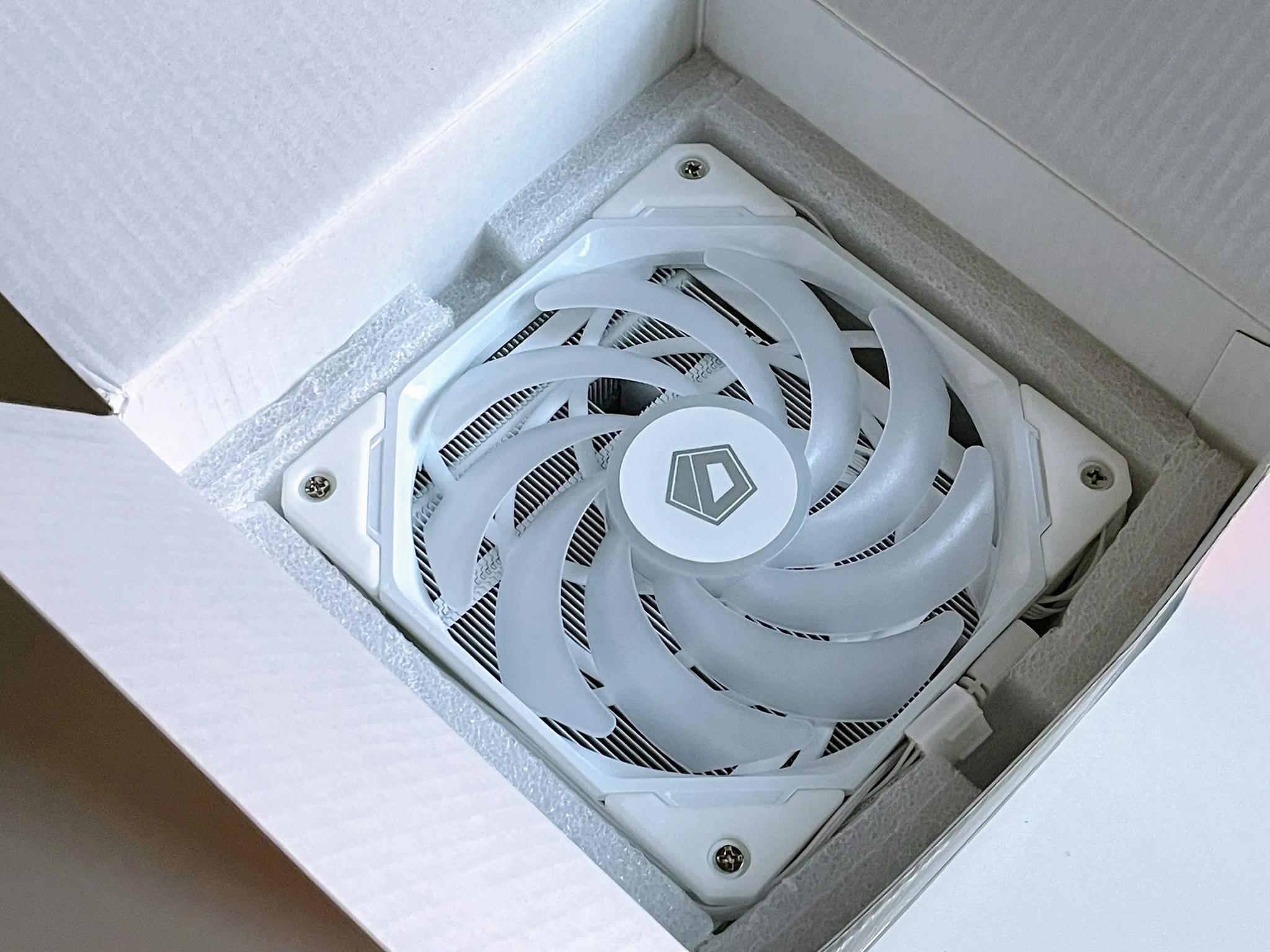 ID-COOLING IS-55 ARGB White Low Profile CPU Cooler, 57mm Height, 5 Heatpipes - Intel and AMD