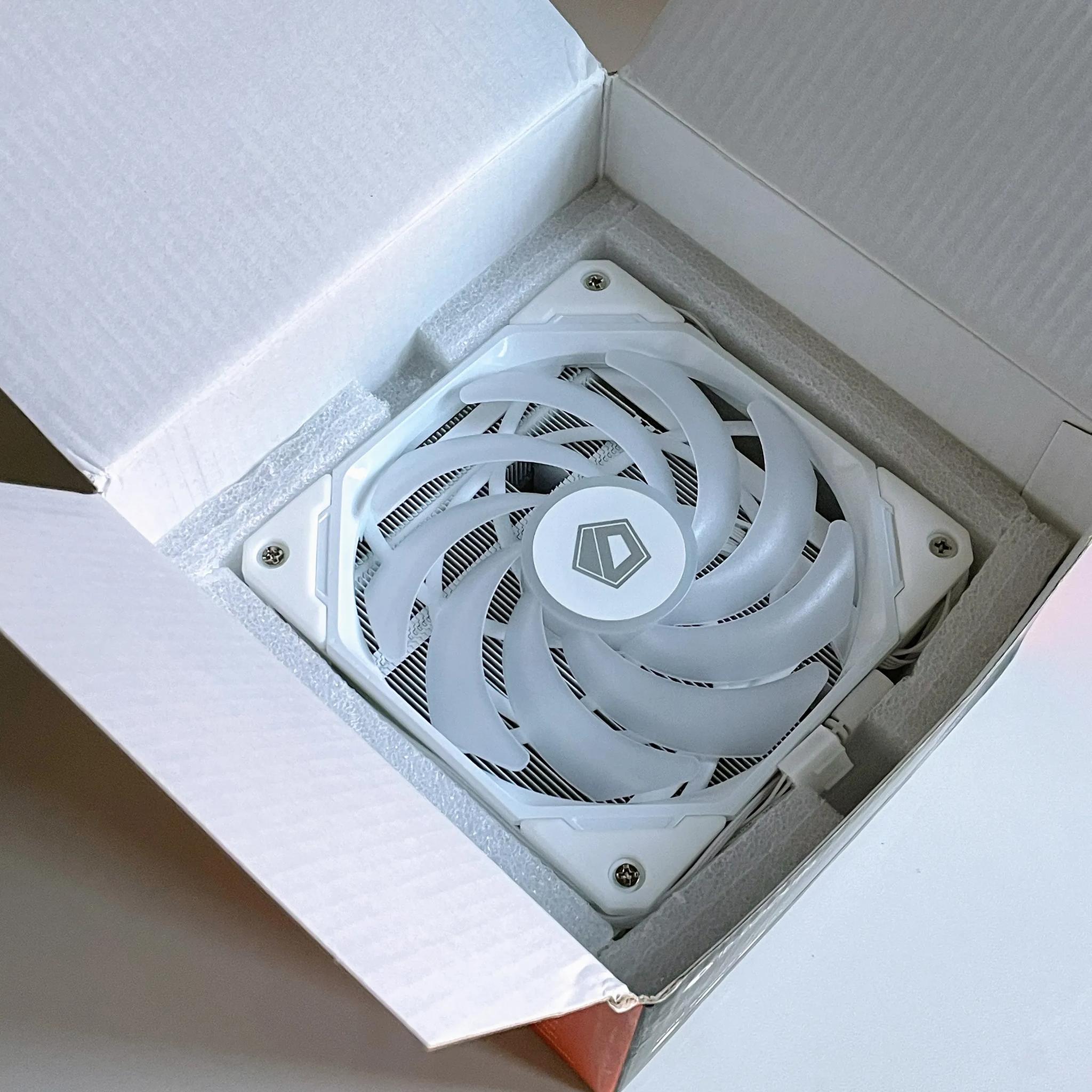 ID-COOLING IS-55 ARGB White Low Profile CPU Cooler, 57mm Height, 5 Heatpipes - Intel and AMD