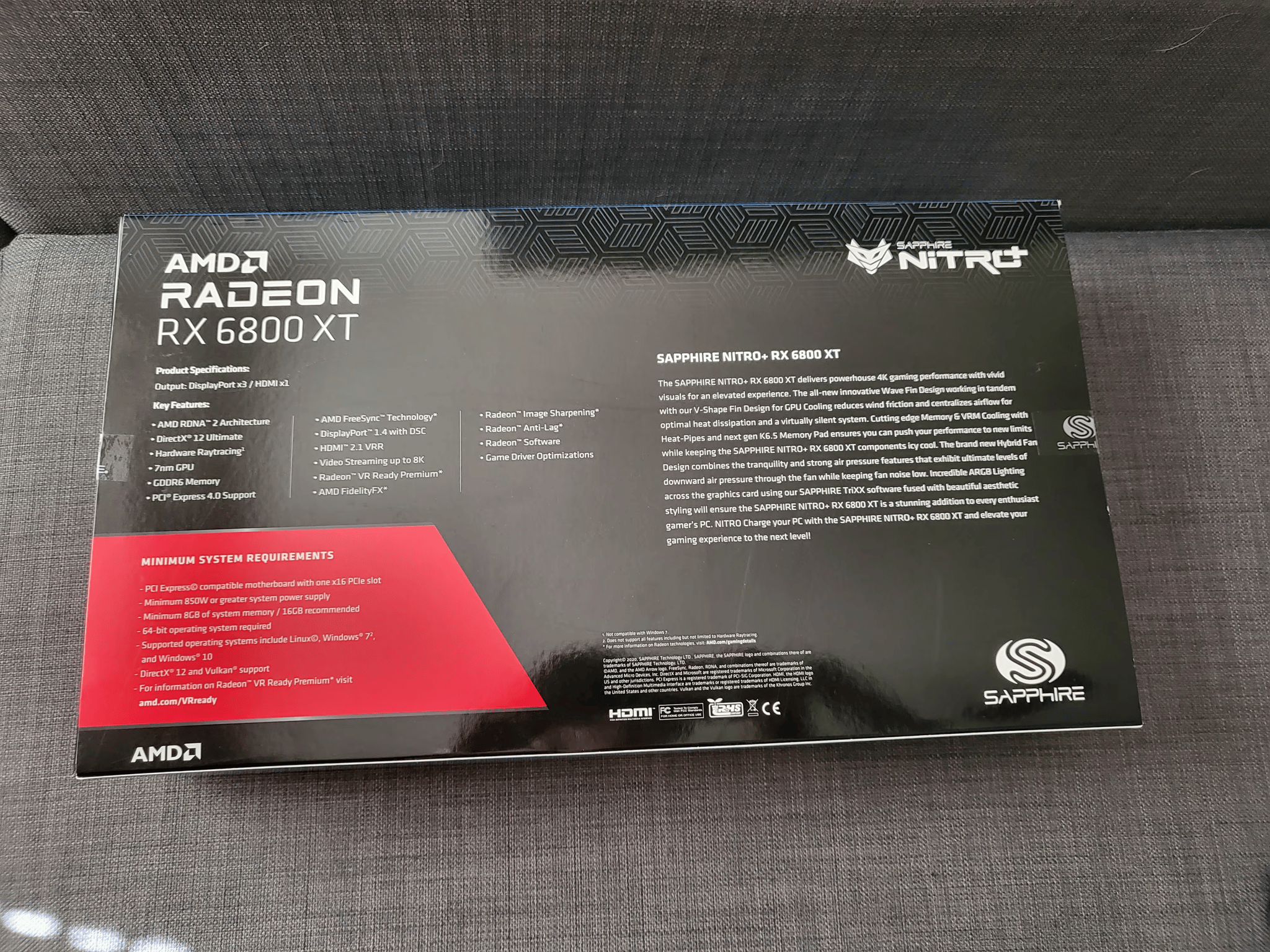 Sapphire Nitro+ RX 6800XT GPU Box