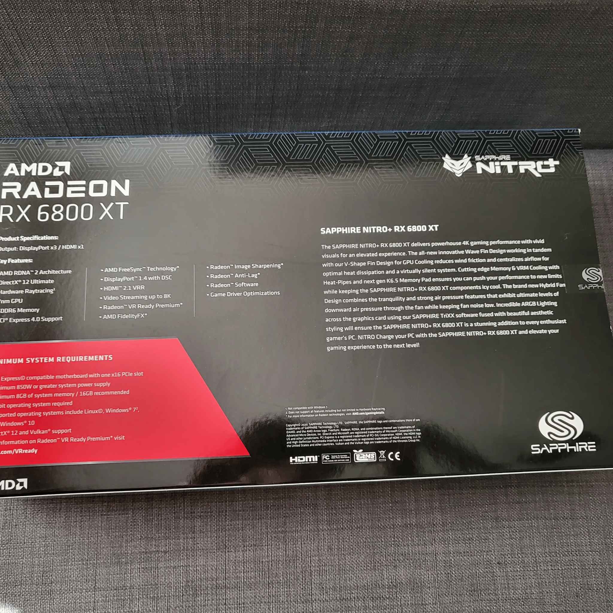 Sapphire Nitro+ RX 6800XT GPU Box