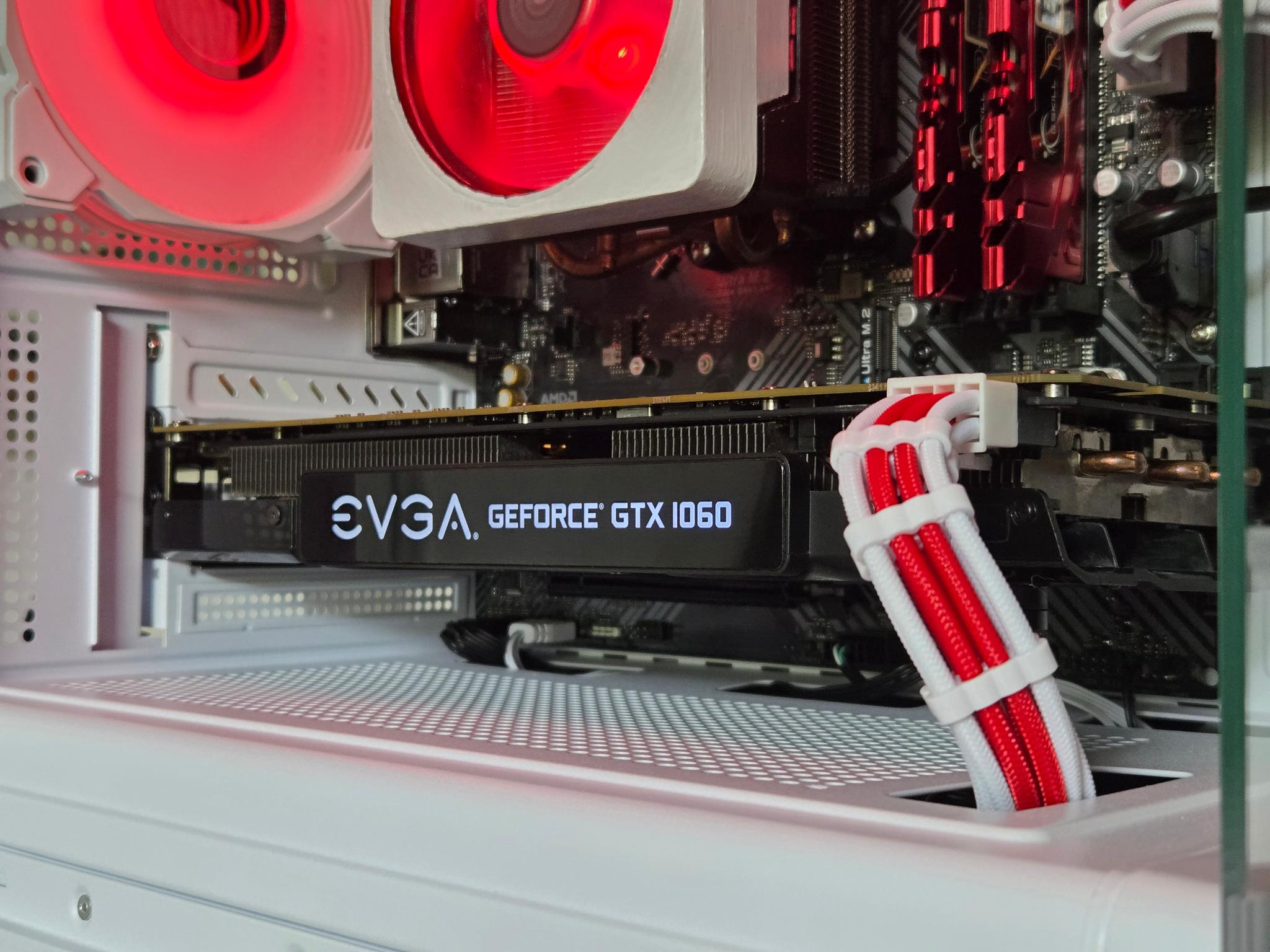 🟥⬜Red + White Gaming PC⬜🟥 GTX 1060 6GB | Ryzen 5 2600 | 16GB | 1TB | Wi-Fi + BT | ARGB