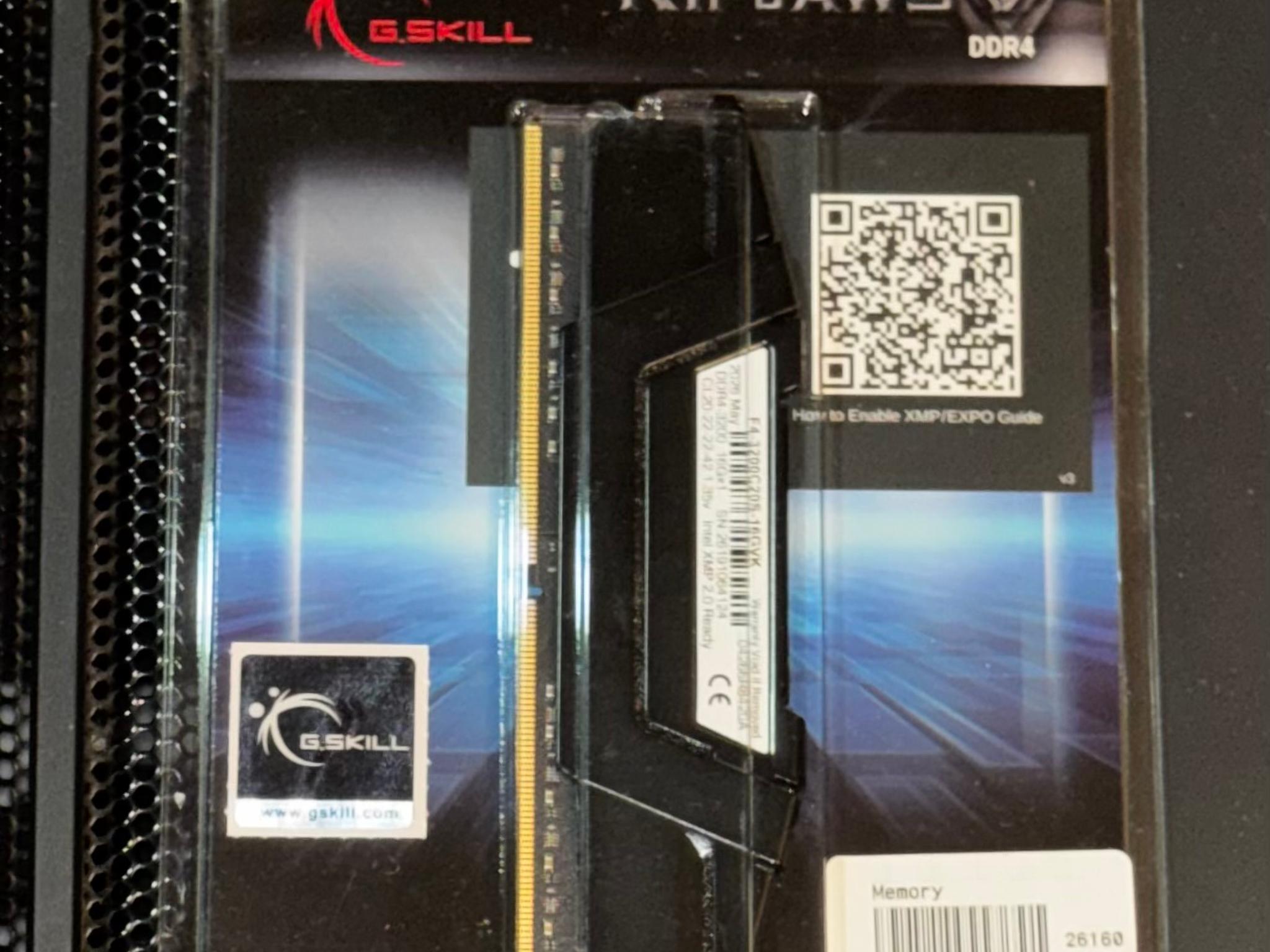 G. SKILL 16GB (16GBx1) (DDR4) Memory (F43200C16S16GVK)