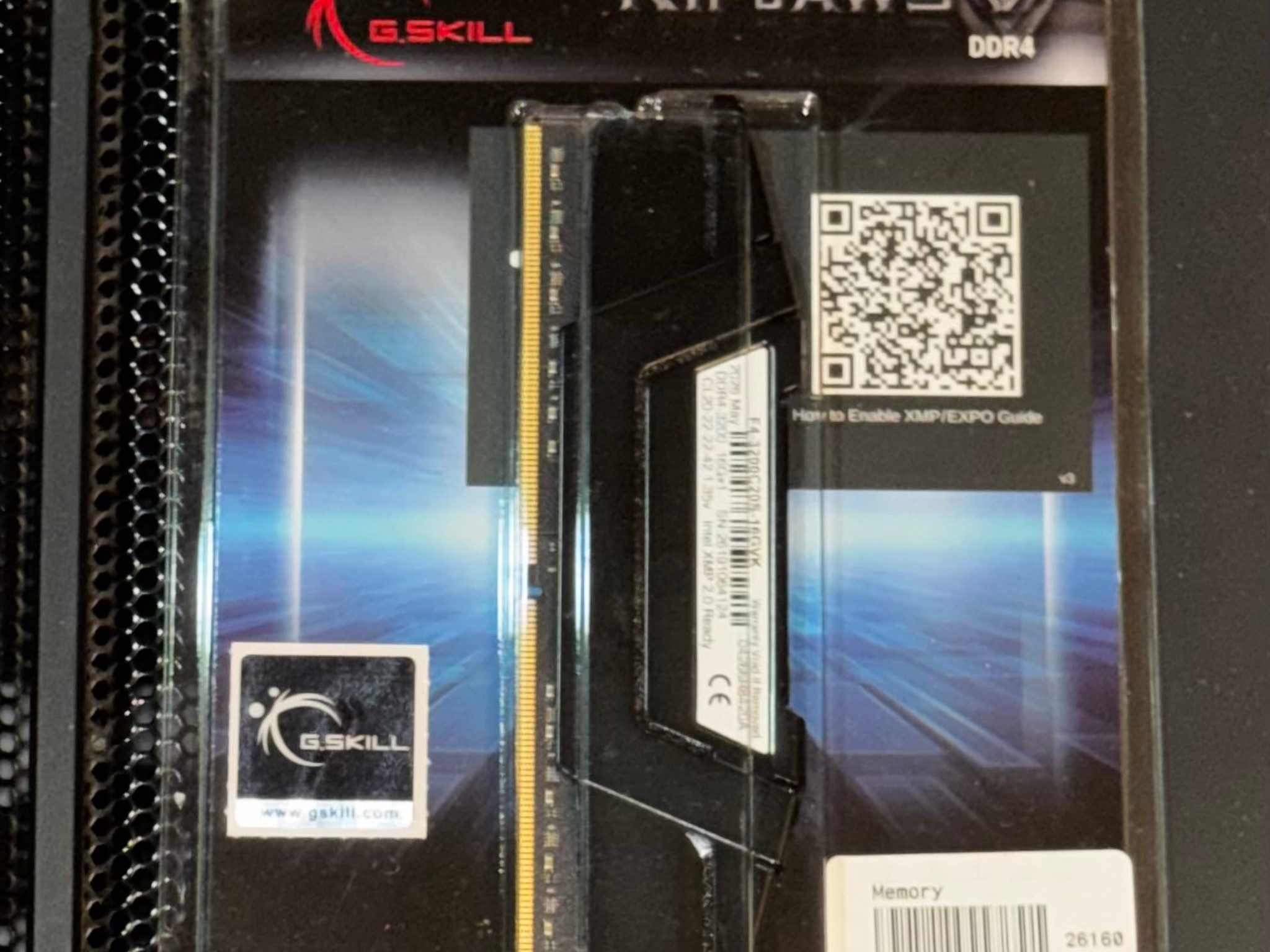G. SKILL 16GB (16GBx1) (DDR4) Memory (F43200C16S16GVK)