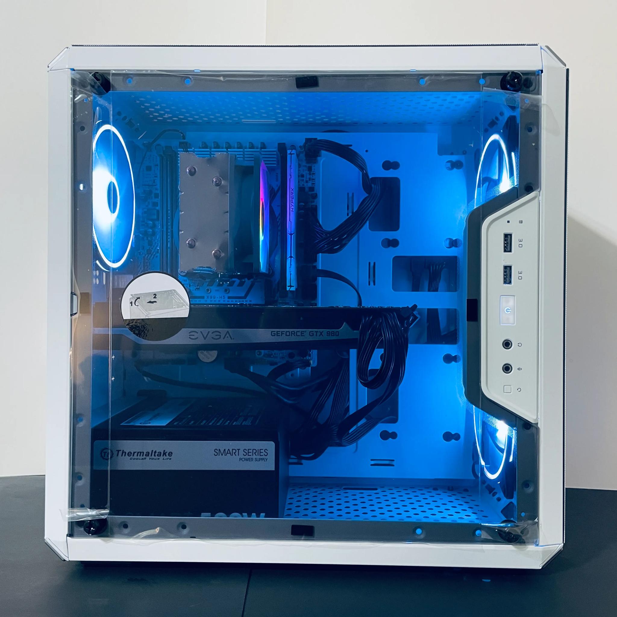 ⚡Budget White Gaming PC - Intel Xeon 10-cores ● 16GB RAM ● 512GB SSD ● Wi-Fi ● Nvidia GTX 980