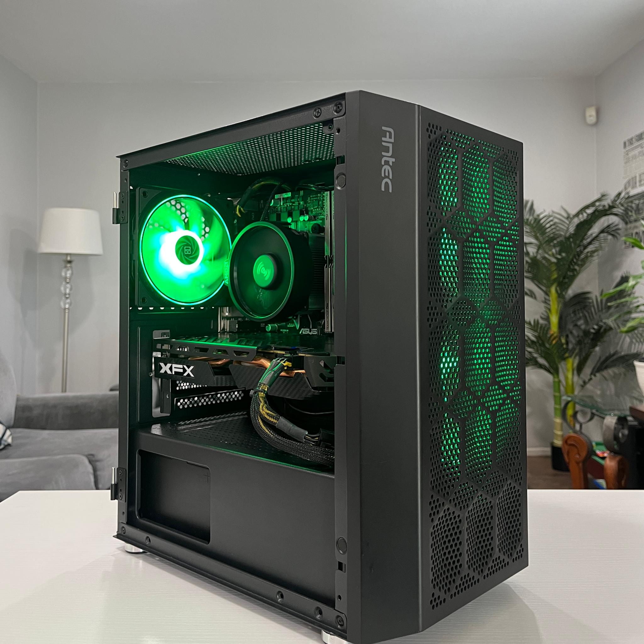 RX 580 8GB, Ryzen 7 1700X, 16GB RAM | Black RGB Gaming Computer/Pc