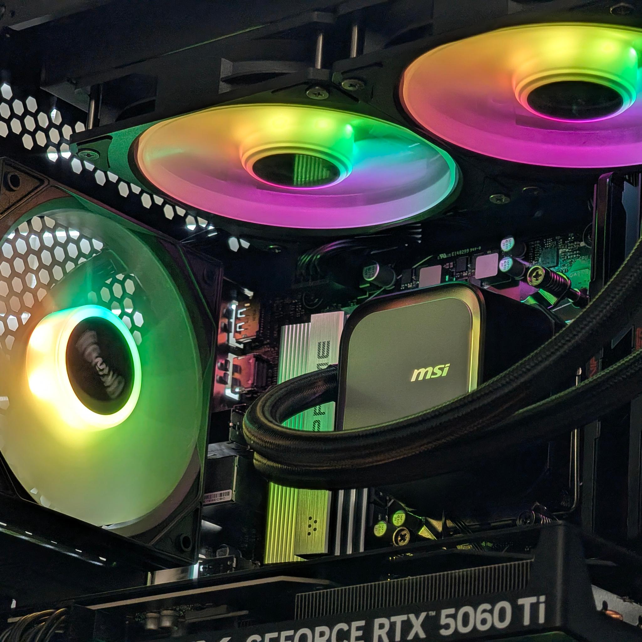 🌈🖤Ryzen 5 9600x | RTX 5060TI 16GB | 32GB DDR5 | 2TB SSD | Gaming PC🖤🌈