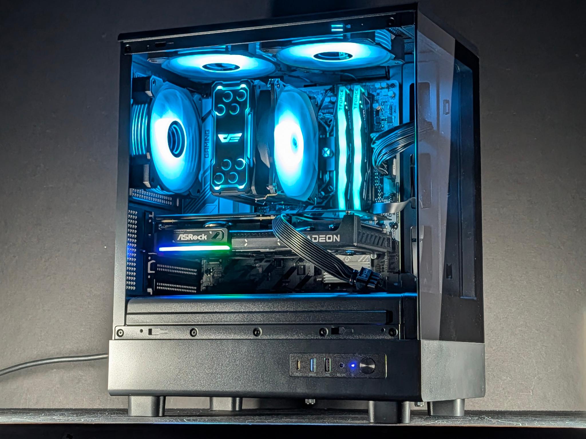 🩵🖤Ryzen 5 7600/RX 9060 XT 8GB Gaming/Streaming PC🩵🖤
