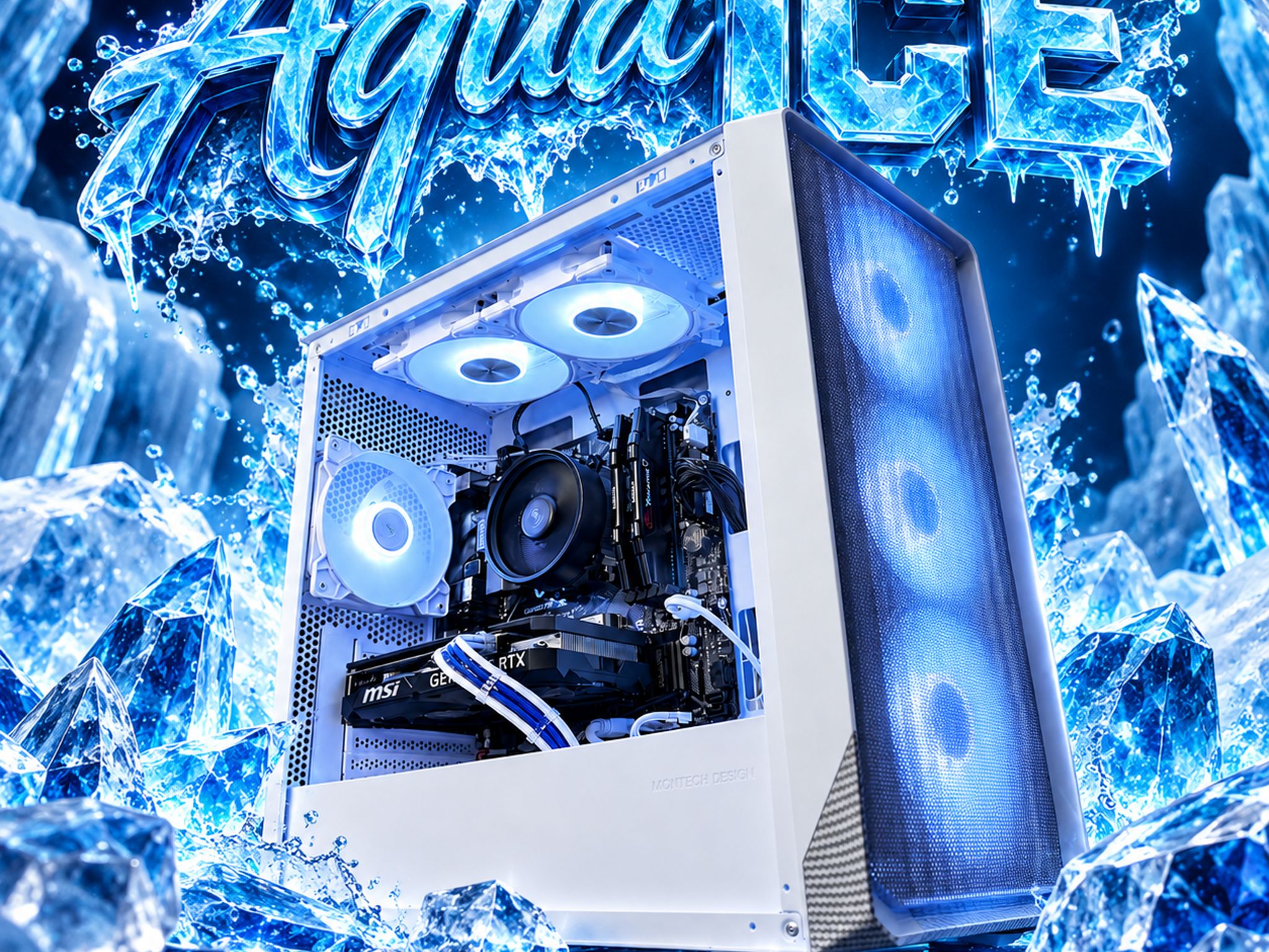 Aqua Ice — RTX 4060 Ti Gaming PC | Ryzen 5 5500