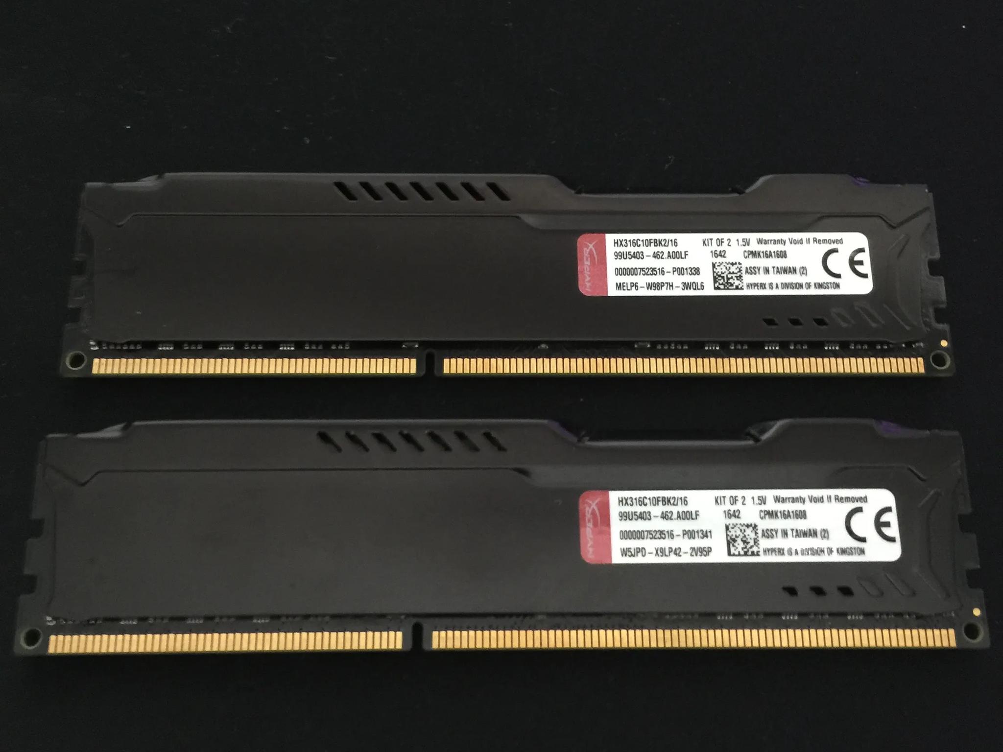 24GB DDR3 Ram Set!  G.Skill RipjawsX 8GB (2x4GB) RAM, and Kingston HyperX 16GB (2x8GB) RAM