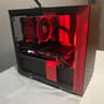 1080p Gaming PC | Ryzen 5 5500 + GTX 1080 | Mini-ITX Red/Black Build | 16GB RAM | Great for eSports