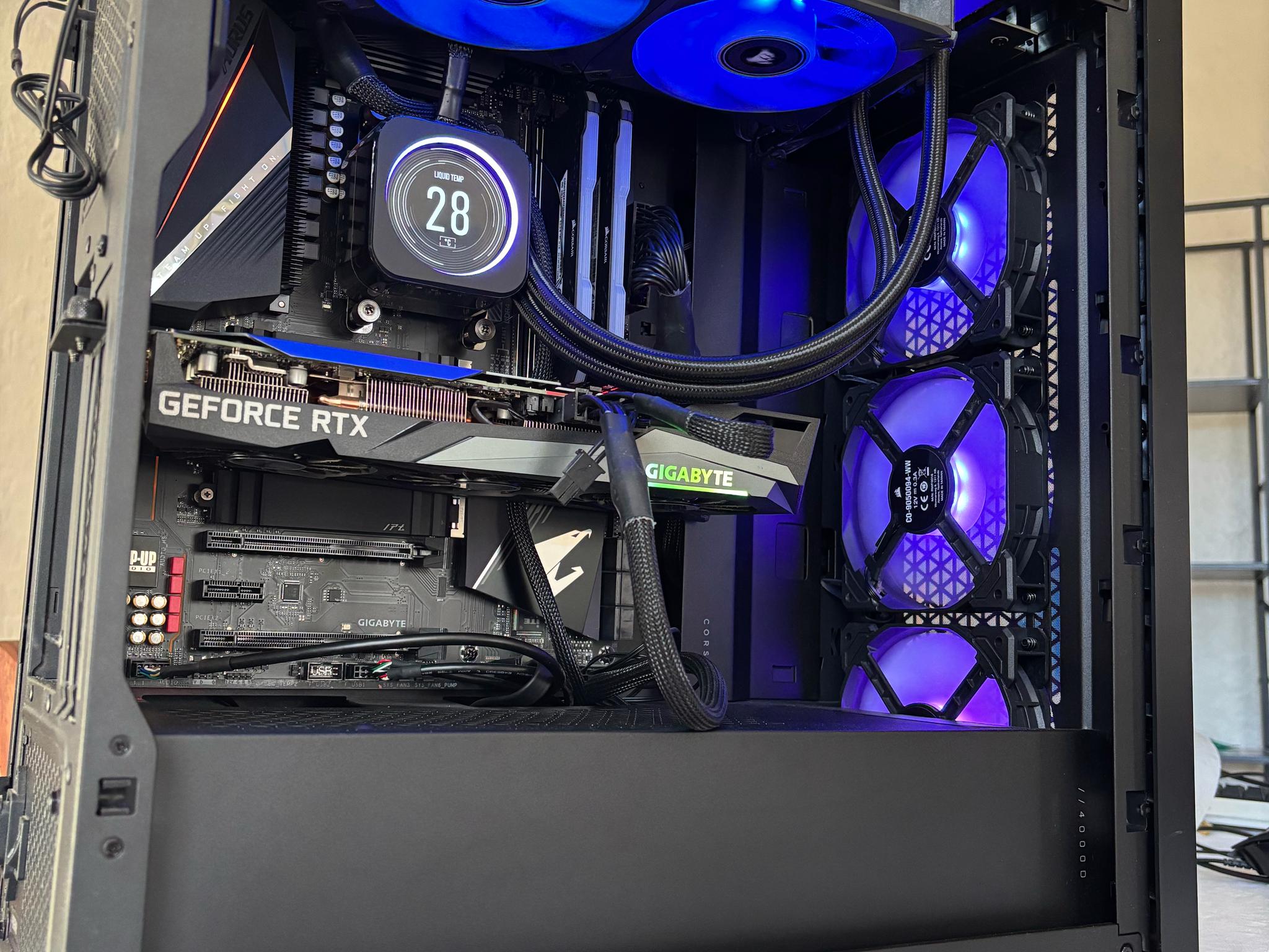 Black Gaming PC | Ryzen 5900x | RTX 3060 Ti | 32gb RAM | 1 TB SSD | LCD Cooling Screen