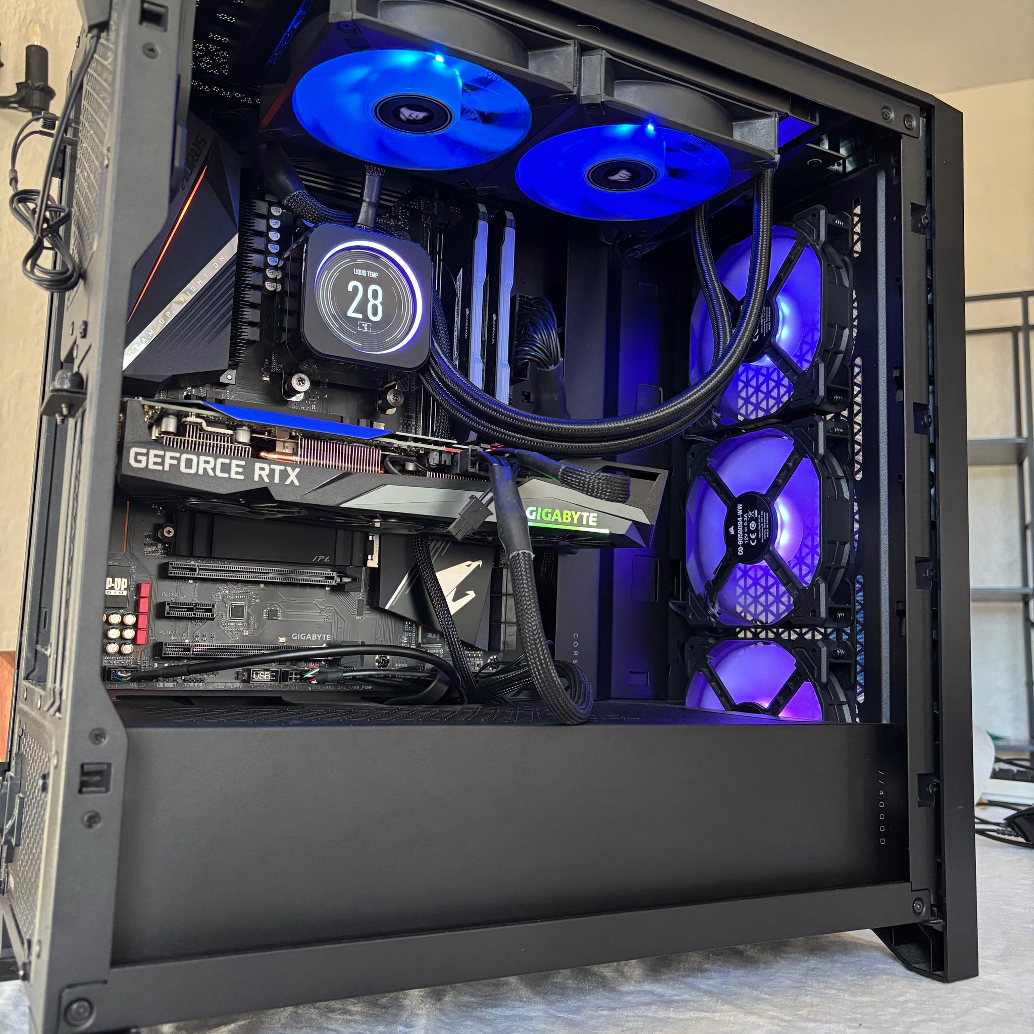 Black Gaming PC | Ryzen 5900x | RTX 3060 Ti | 32gb RAM | 1 TB SSD | LCD Cooling Screen